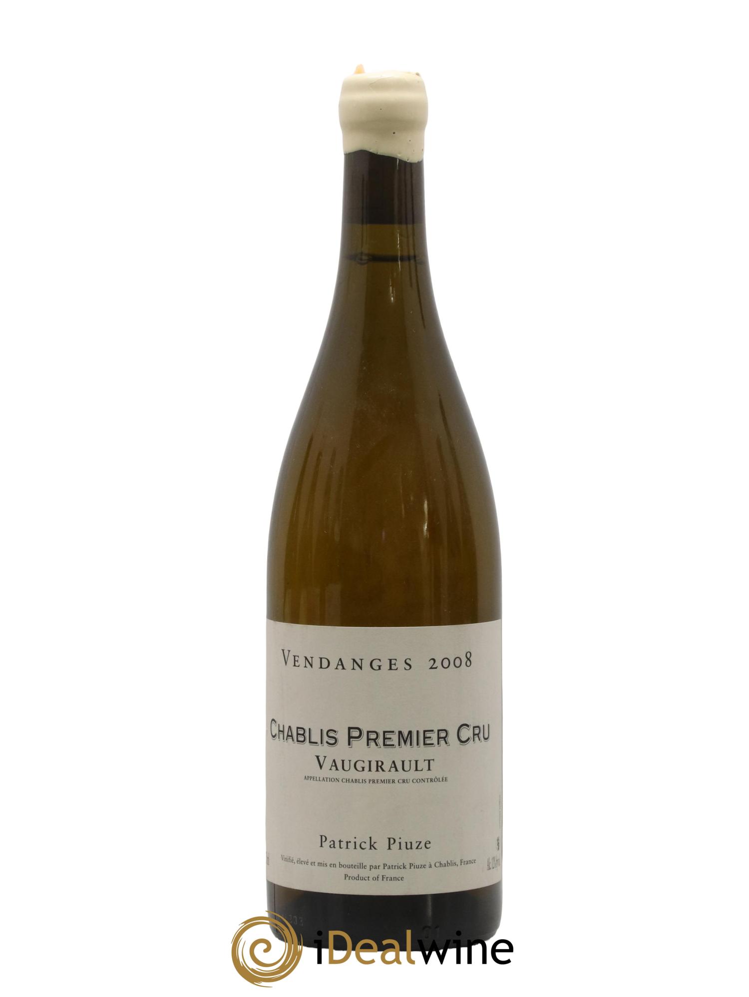 Chablis 1er Cru Vaugirault Patrick Piuze (Domaine) 2008 - Lot de 1 bouteille - 0
