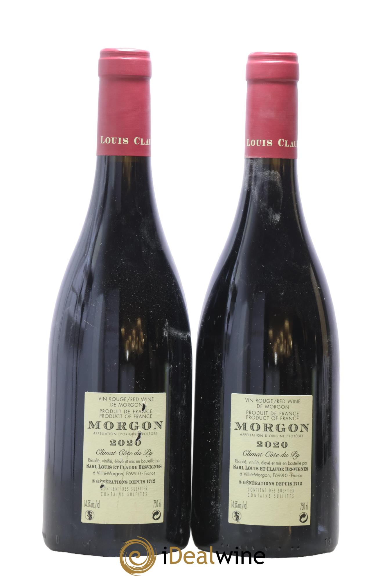 Morgon Côte du Py Louis-Claude Desvignes 2020 - Lot de 2 bouteilles - 1