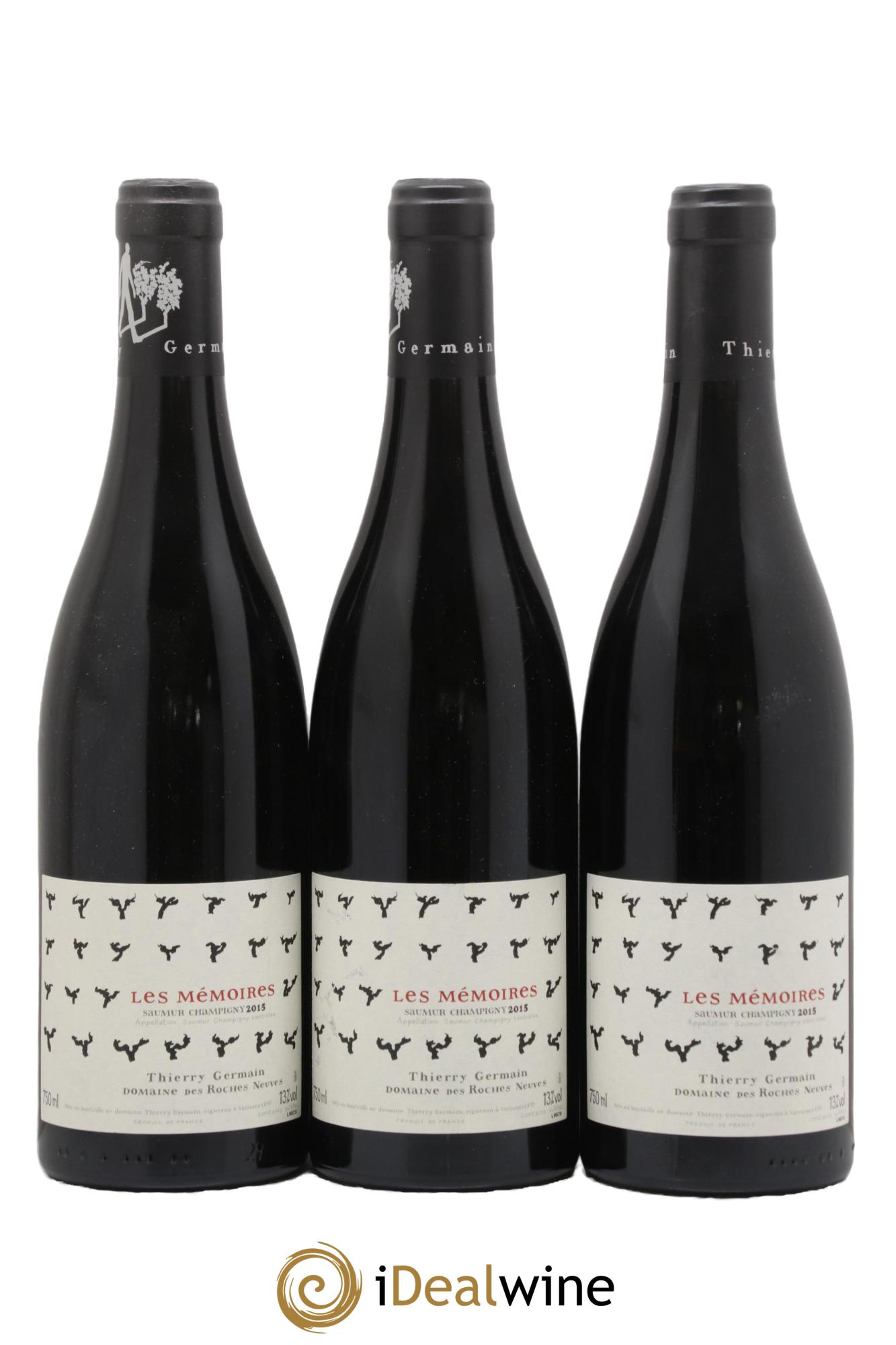 Saumur-Champigny Les Mémoires Domaine des Roches Neuves - Thierry Germain 2015 - Lot de 3 bouteilles - 0