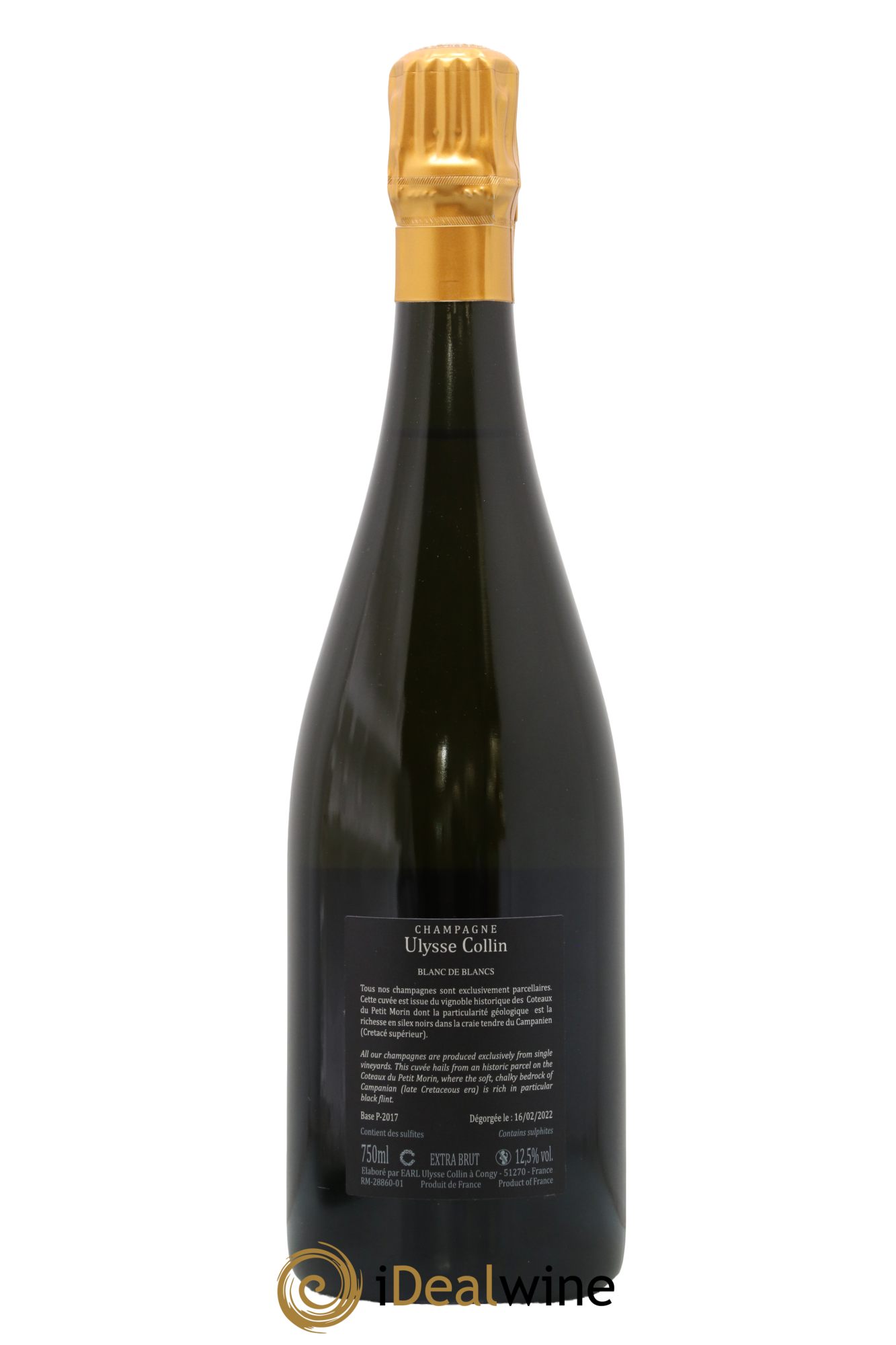 Les Pierrières Blancs de Blancs Extra-Brut 48 mois d'élevage Ulysse Collin - Lot de 1 bouteille - 1