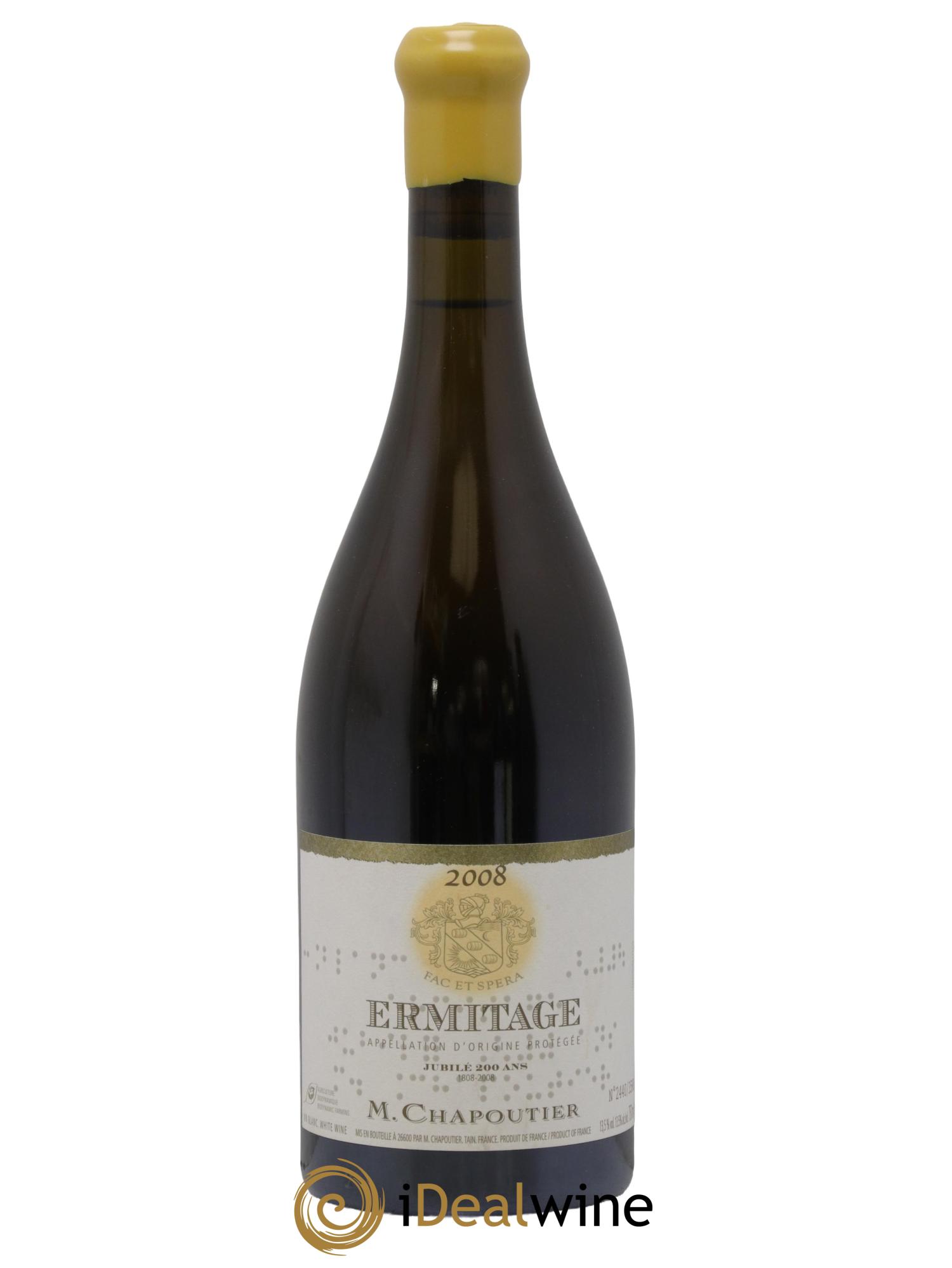 Hermitage Ermitage Jubilé 200 Ans Chapoutier 2008 - Lot de 1 bouteille - 0