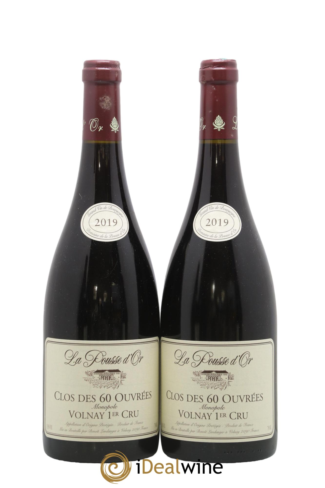 Volnay 1er Cru Clos des 60 ouvrées La Pousse d'Or (Domaine de) 2019 - Lot de 2 bouteilles - 0