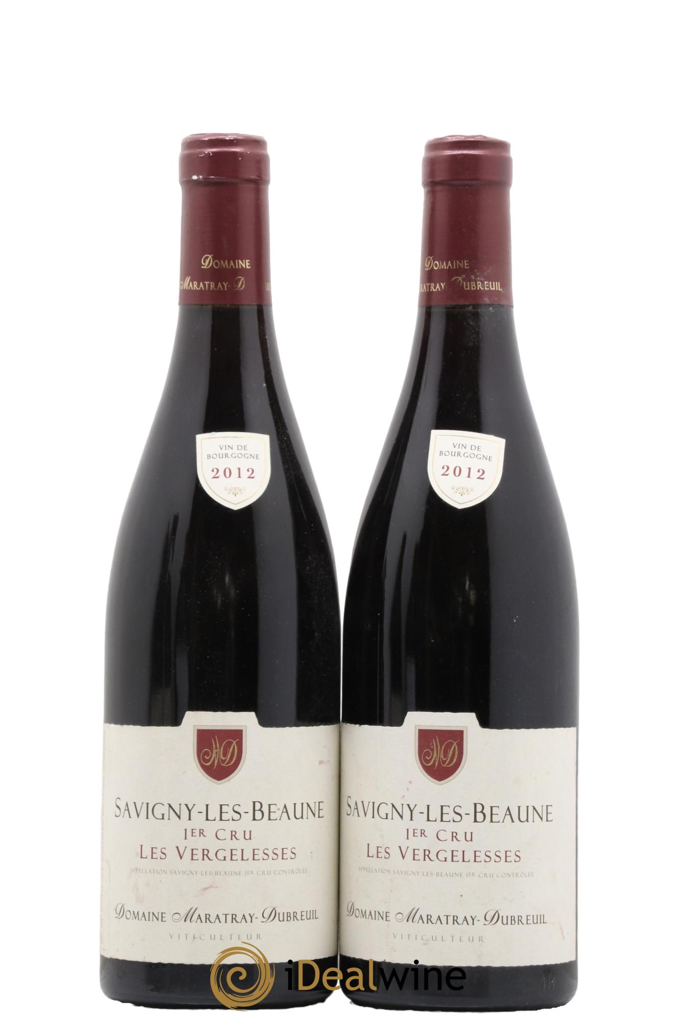 Savigny-lès-Beaune 1er Cru Vergelesses Domaine Maratray Dubreuil 2012 - Lot de 2 bouteilles - 0