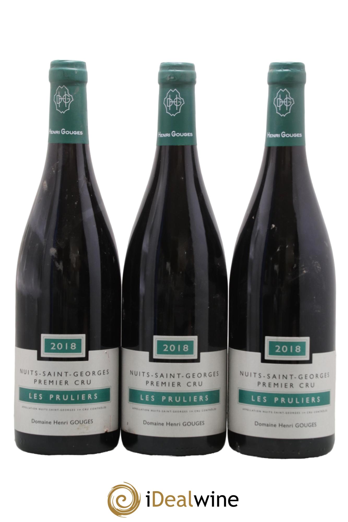 Nuits-Saint-Georges 1er Cru Les Pruliers Henri Gouges 2018 - Lot de 3 bouteilles - 0
