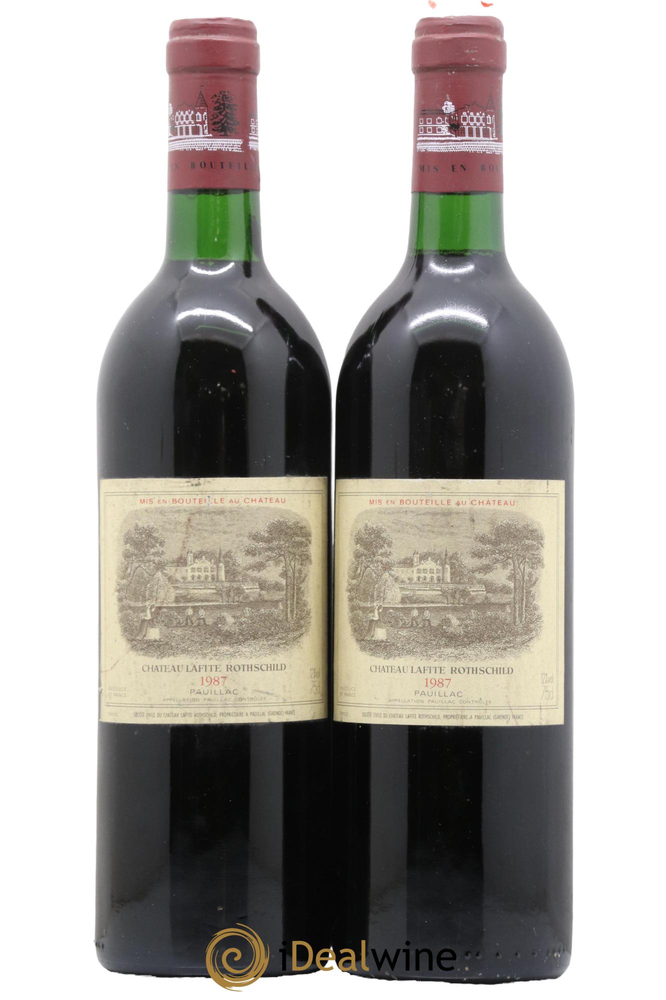 Château Lafite Rothschild 1er Grand Cru Classé 1987 - Lot de 2 bouteilles - 0