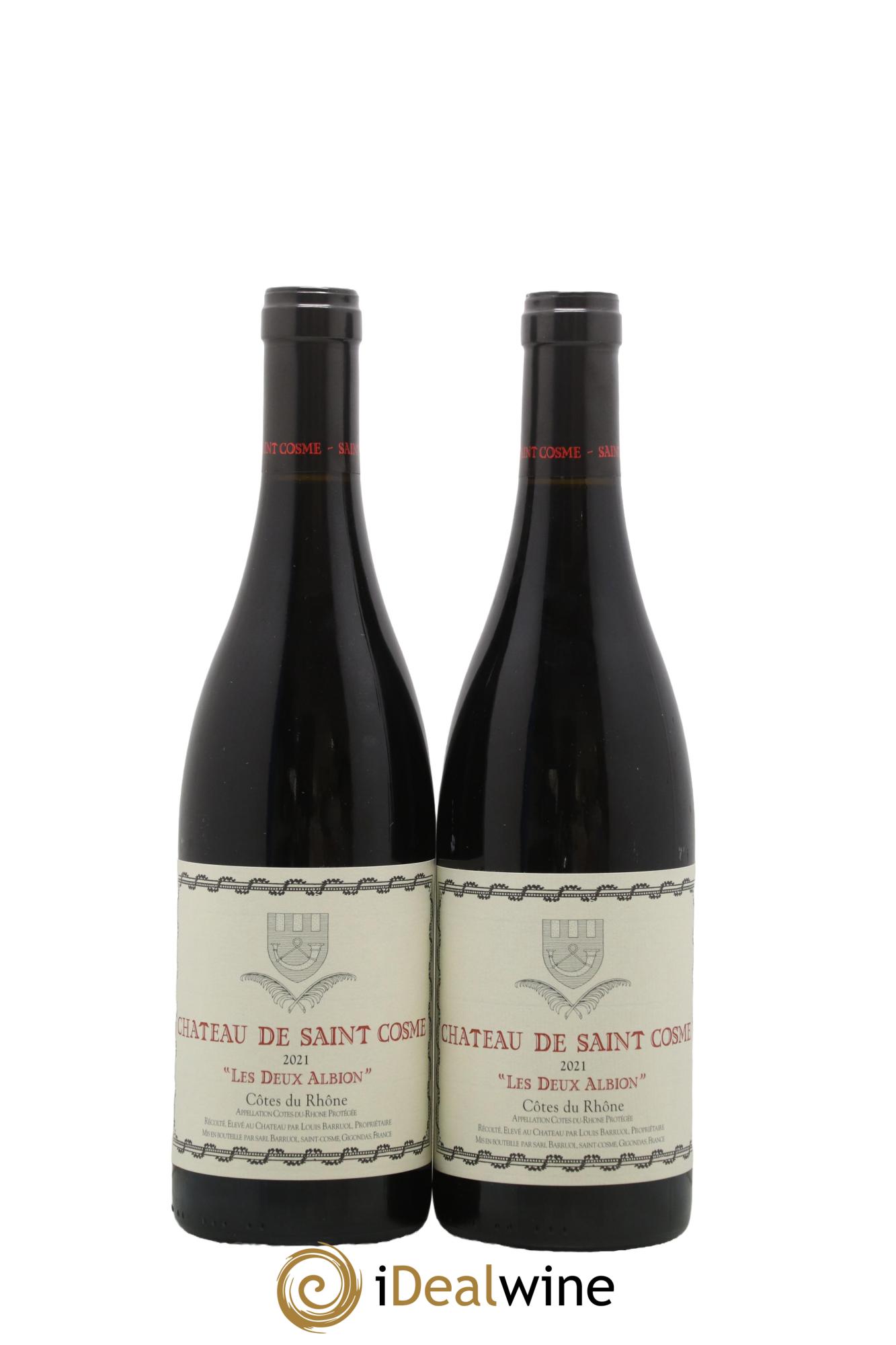 Côtes-du-Rhône Les Deux Albion Saint Cosme 2021 - Lotto di 2 bottiglie - 0