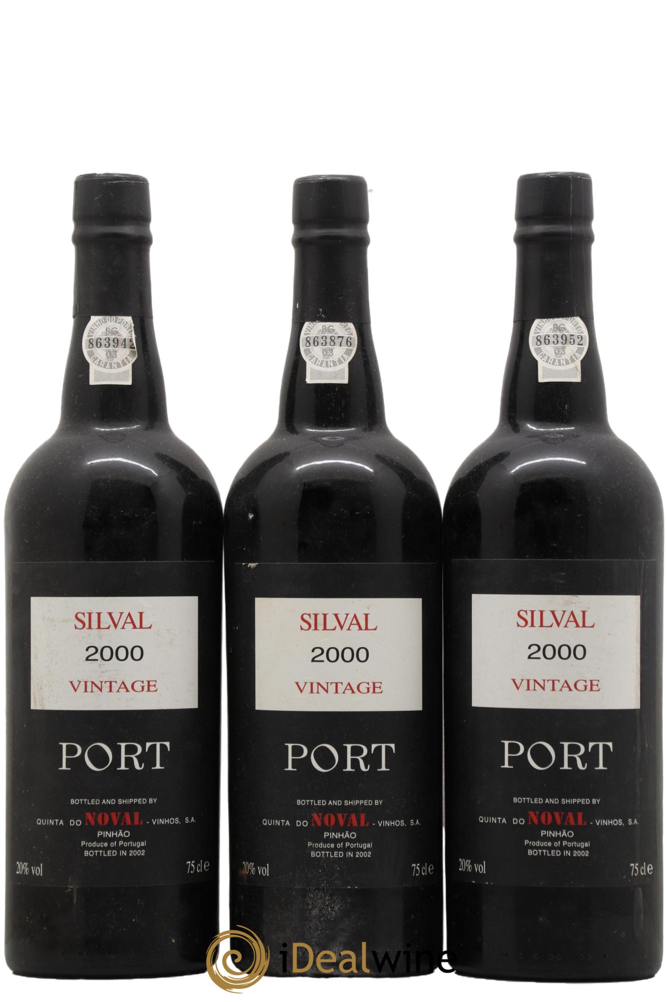 Porto Silval Vintage Quinta Do Noval 2000 - Lot de 3 bouteilles - 0