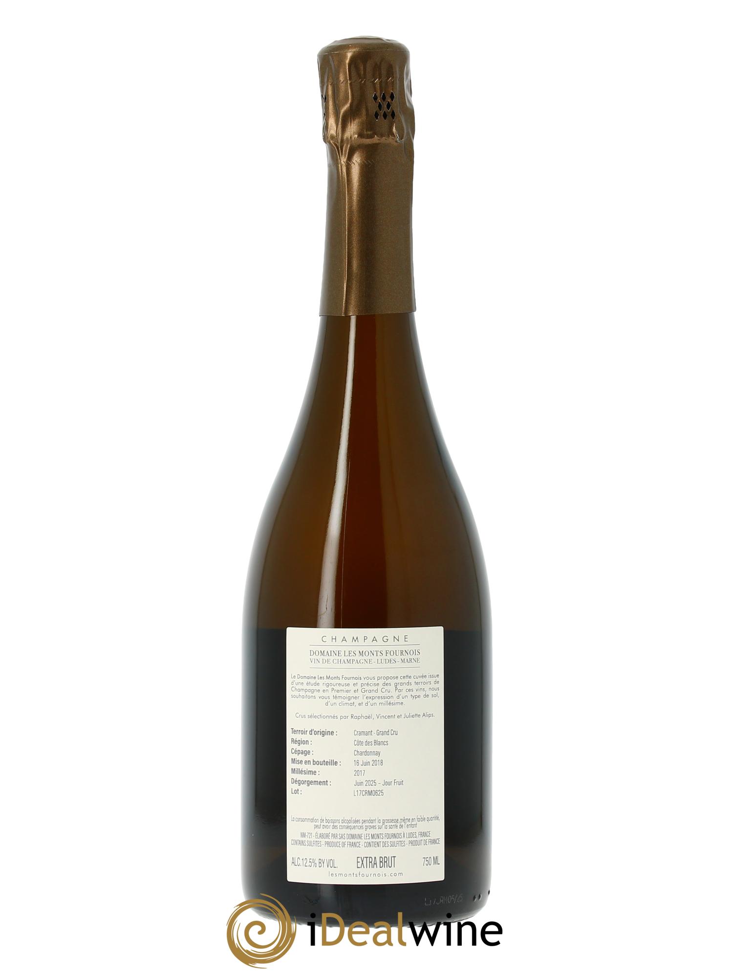 Côte Cramant Grand Cru Les Monts Fournois (Domaine)  2017 - Lot de 1 bouteille - 1