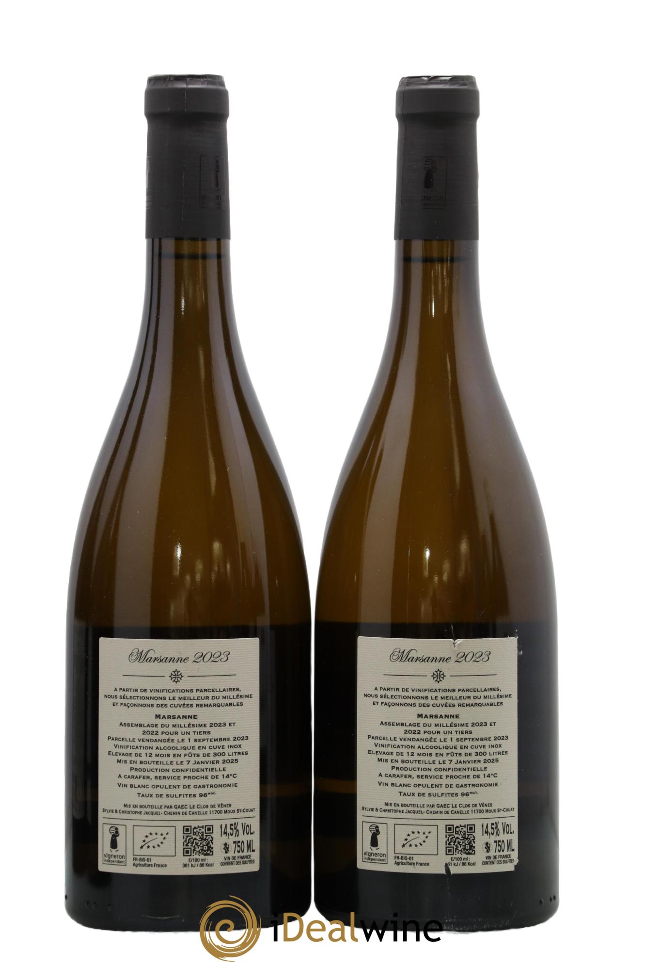 Vin de France Marsanne Domaine Clos de Vènes 2023 - Lot of 2 bottles - 1