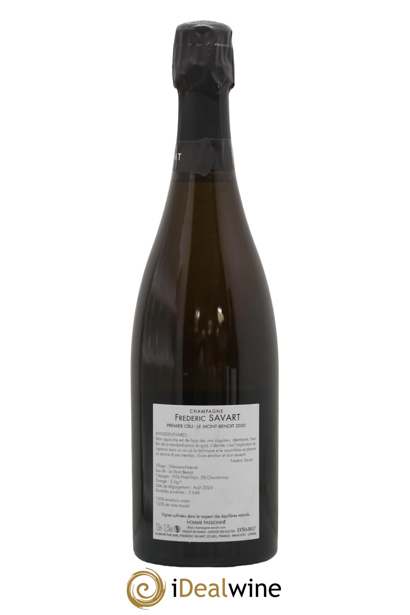 Le Mont Benoit 1er Cru Extra-Brut Vieille VIgne Savart Le Mont Benoït Vieilles Vignes Extra-Brut Savart 2020 - Posten von 1 Flasche - 1