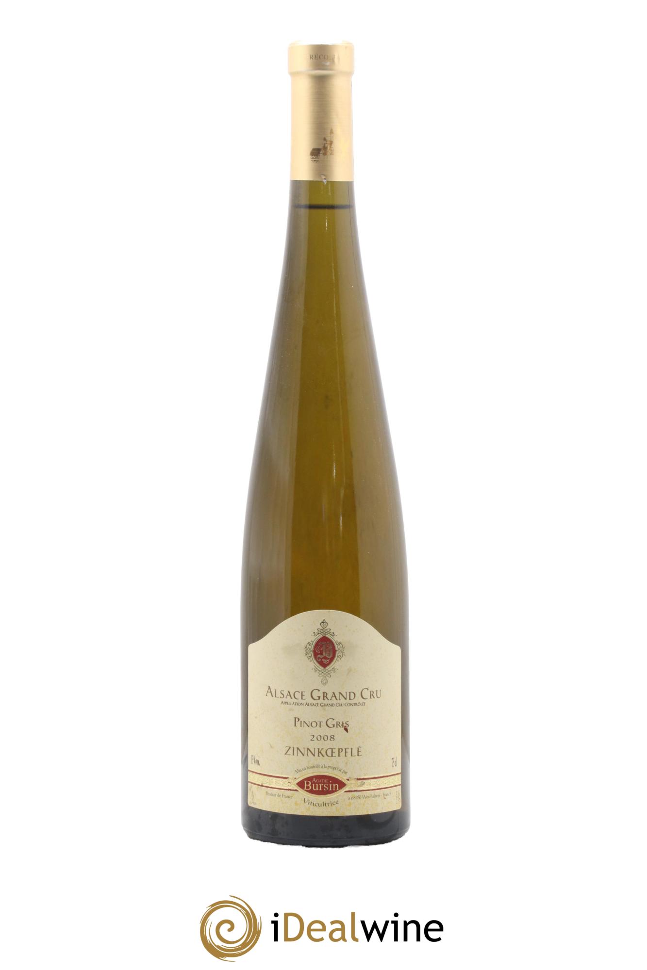 Alsace Pinot Gris Grand Cru Zinnkoepflé Agathe Bursin 2008 - Lot de 1 bouteille - 0