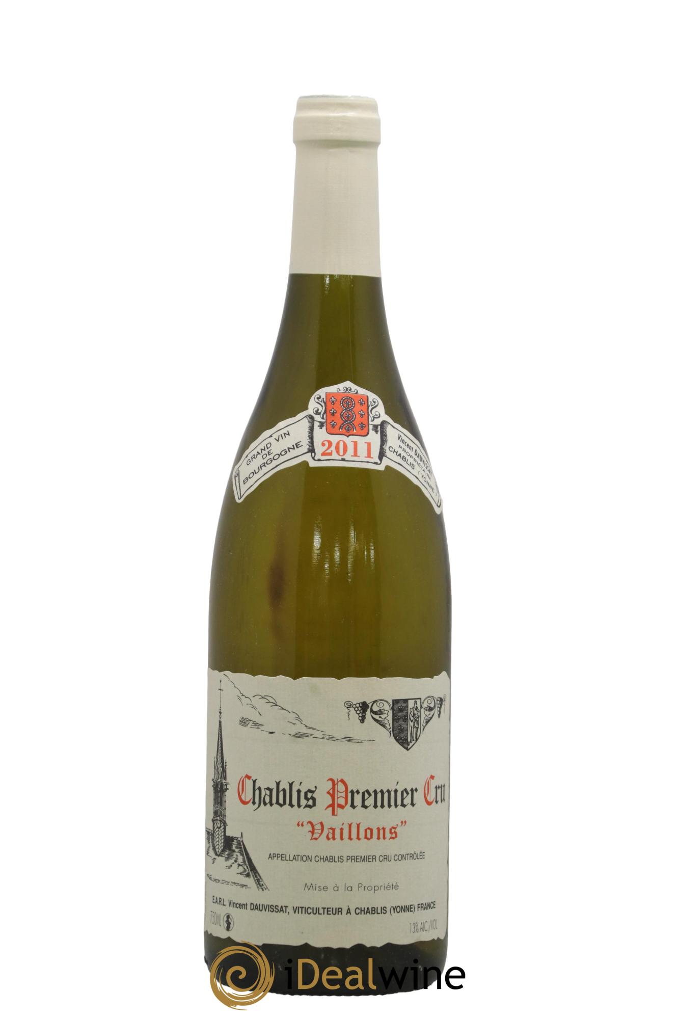 Chablis 1er Cru Vaillons Vincent Dauvissat (Domaine) 2011 - Lot of 1 bottle - 0