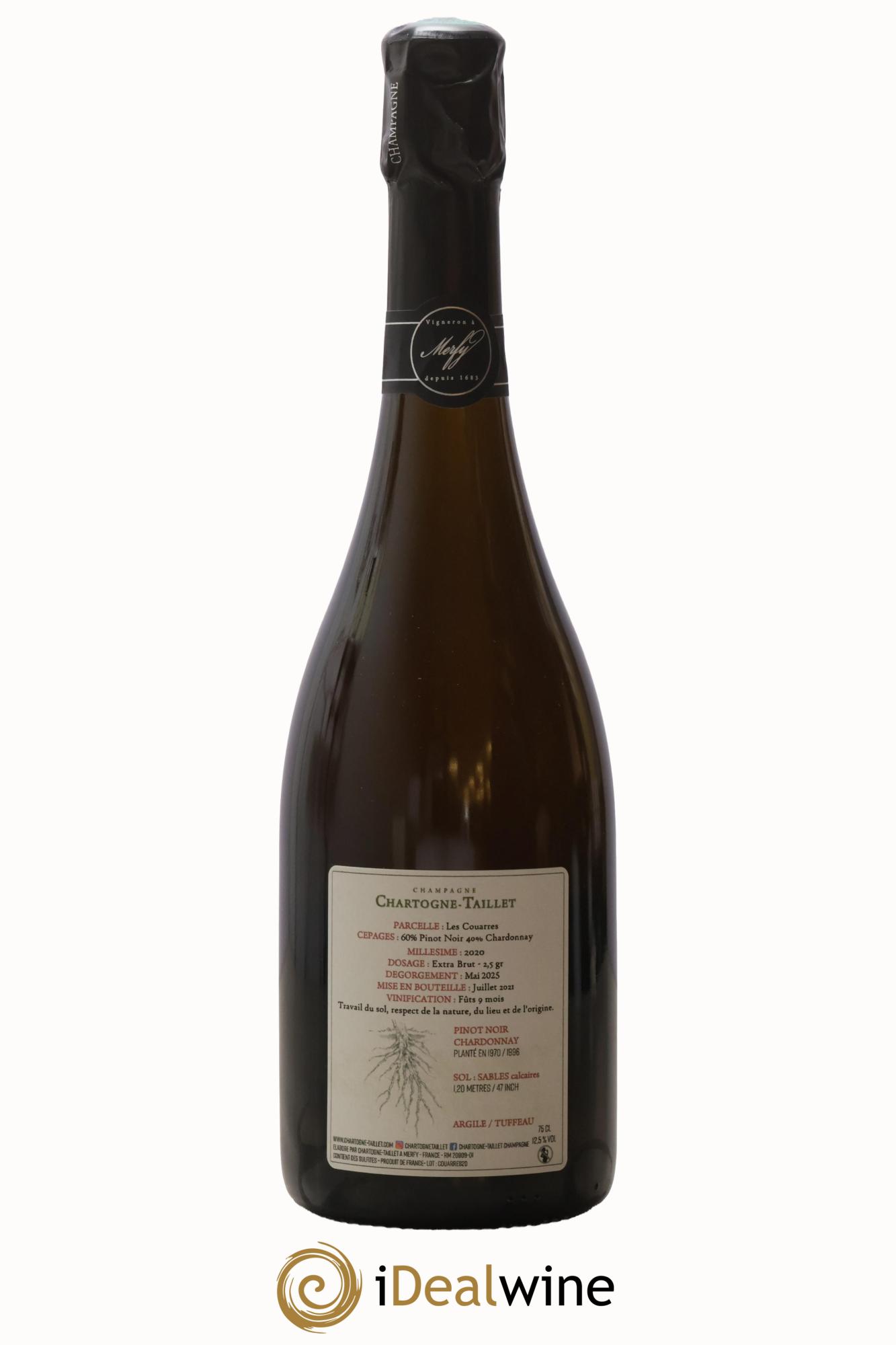 Les Couarres Château Extra-Brut Chartogne-Taillet 2020 - Lot de 1 bouteille - 1