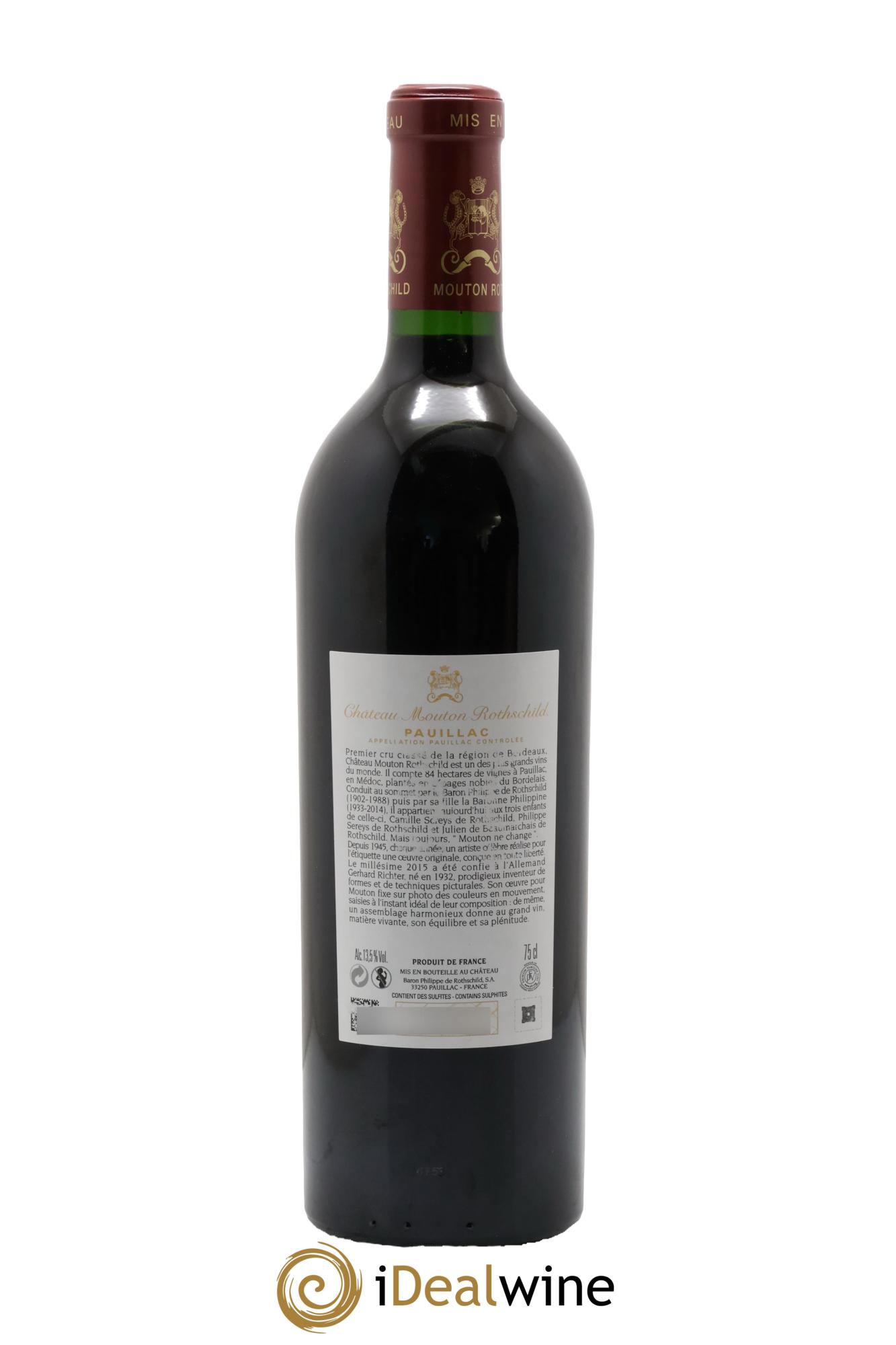 Château Mouton Rothschild 1er Grand Cru Classé 2015 - Lot of 1 bottle - 2