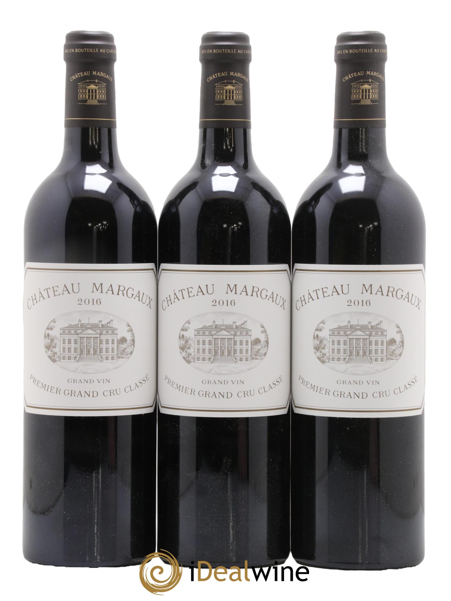 Château Margaux 1er Grand Cru Classé 2016 - Lot de 3 bouteilles - 0