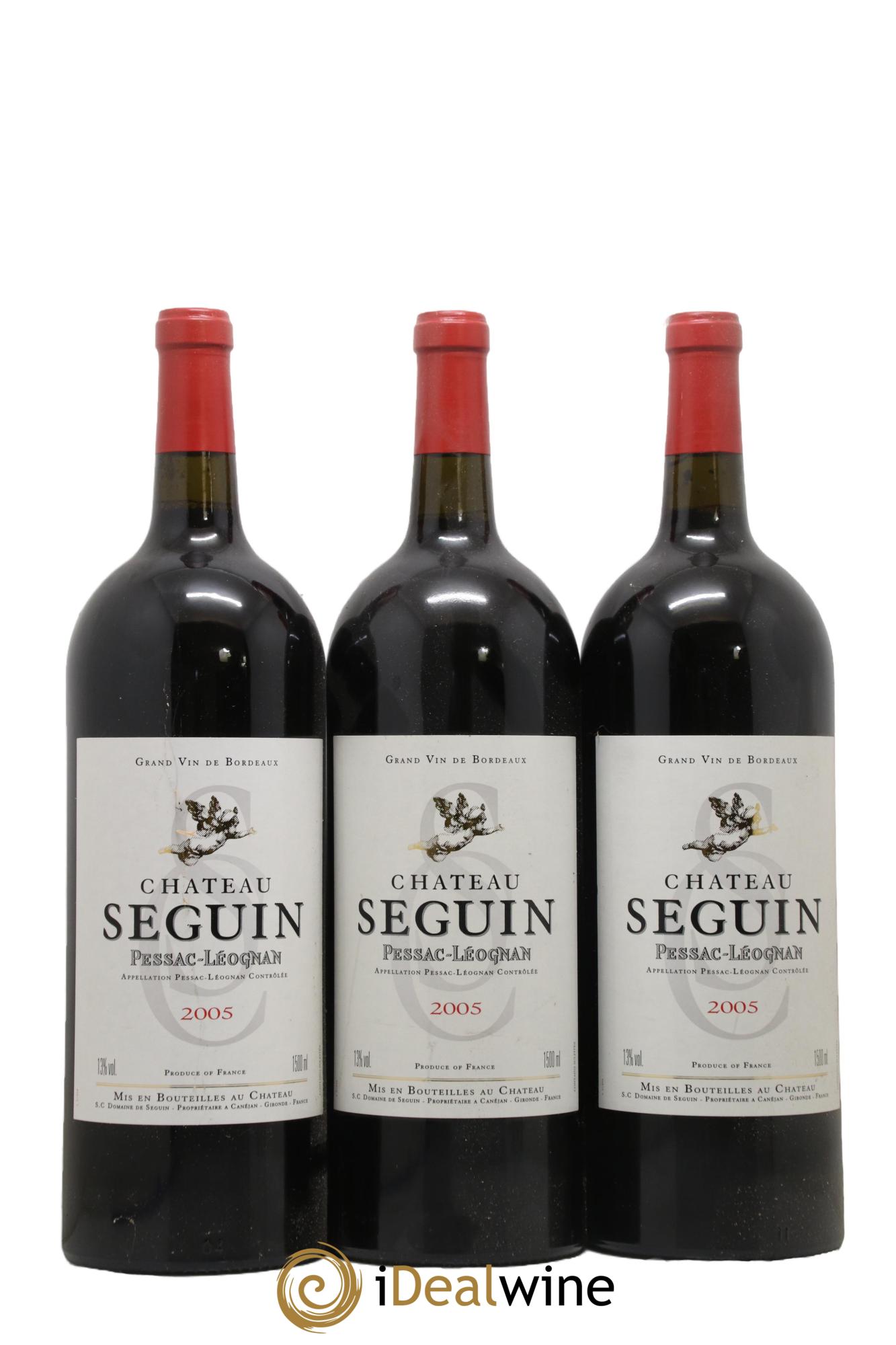 Pessac-Léognan Chateau Seguin 2005 - Lot de 3 magnums - 0