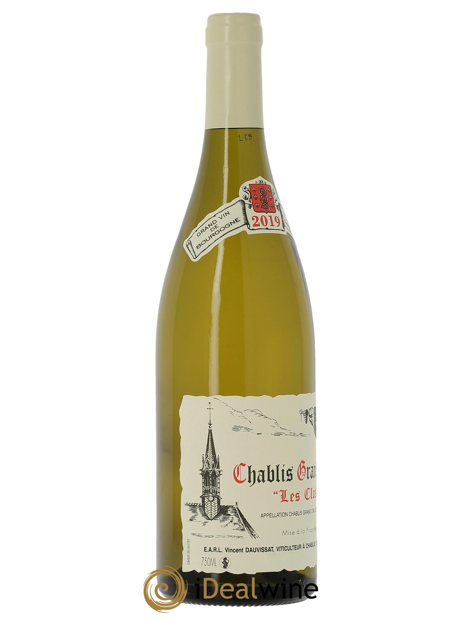 Chablis Grand Cru Les Clos Vincent Dauvissat (Domaine)  2019 - Lot de 1 bouteille - 1