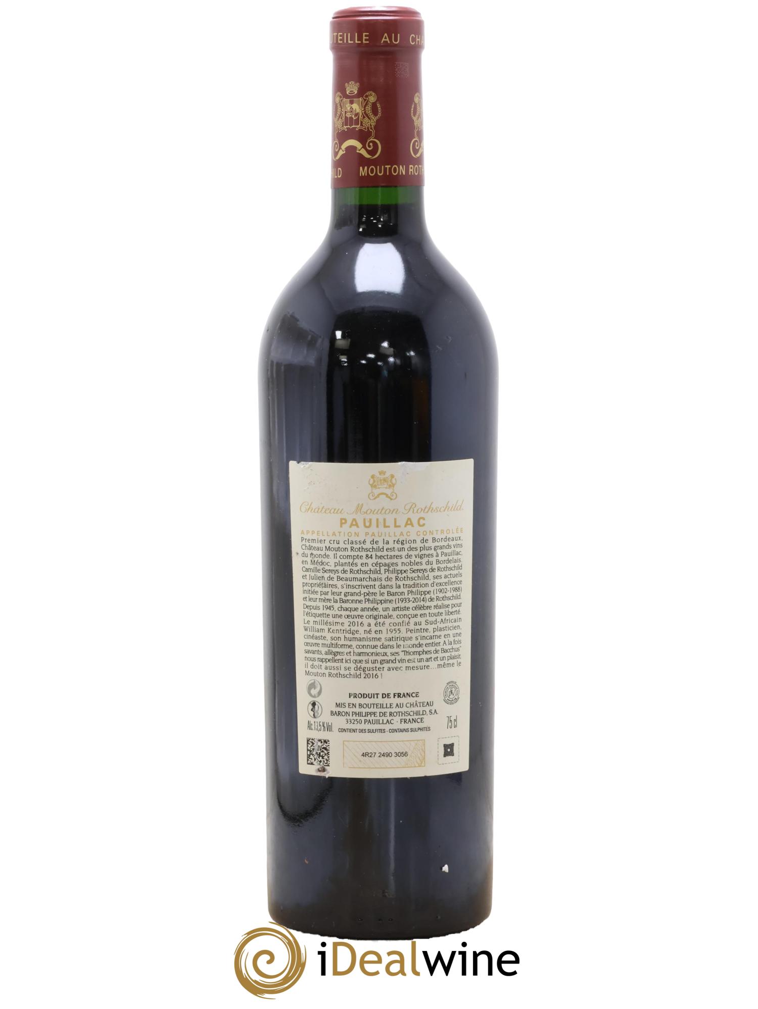 Château Mouton Rothschild 1er Grand Cru Classé 2016 - Lotto di 1 bottiglia - 1