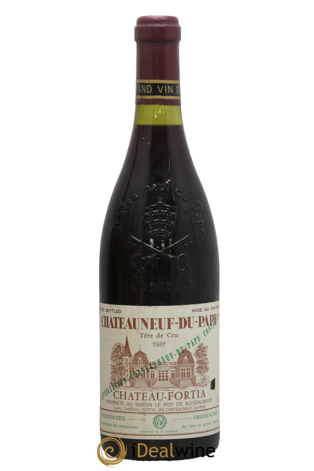 Châteauneuf-du-Pape Tête de Cru Château Fortia 1981 - Lot de 1 bouteille - 0