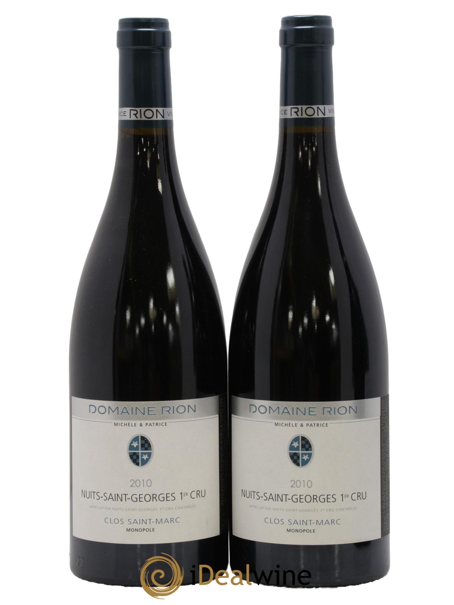 Nuits-Saint-Georges 1er Cru Clos Saint Marc Patrice Rion (Domaine) 2010 - Lot de 2 bouteilles - 0