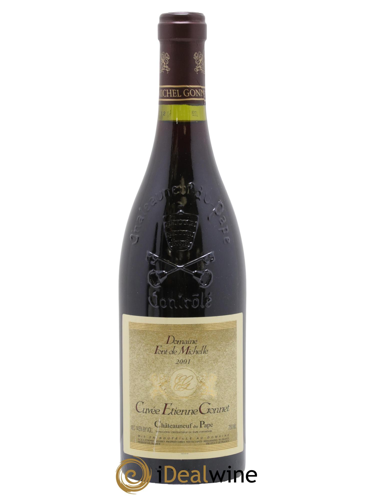 Châteauneuf-du-Pape Domaine Font de Michelle Cuvée Etienne Gonnet Famille Gonnet 2001 - Lot de 1 bouteille - 0