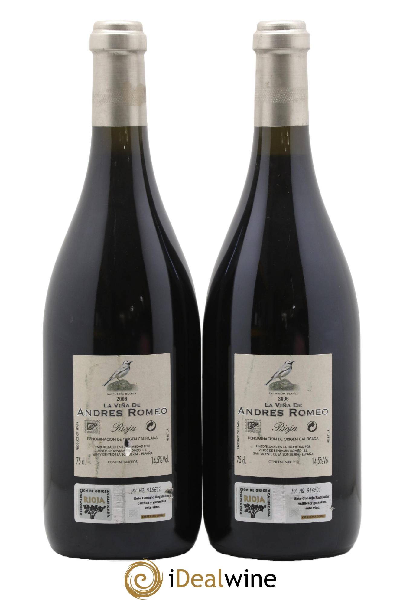 Rioja Bodega Contador  DOCA La Vina de Andres Romeo Benjamin Romeo 2006 - Lot de 2 bouteilles - 1