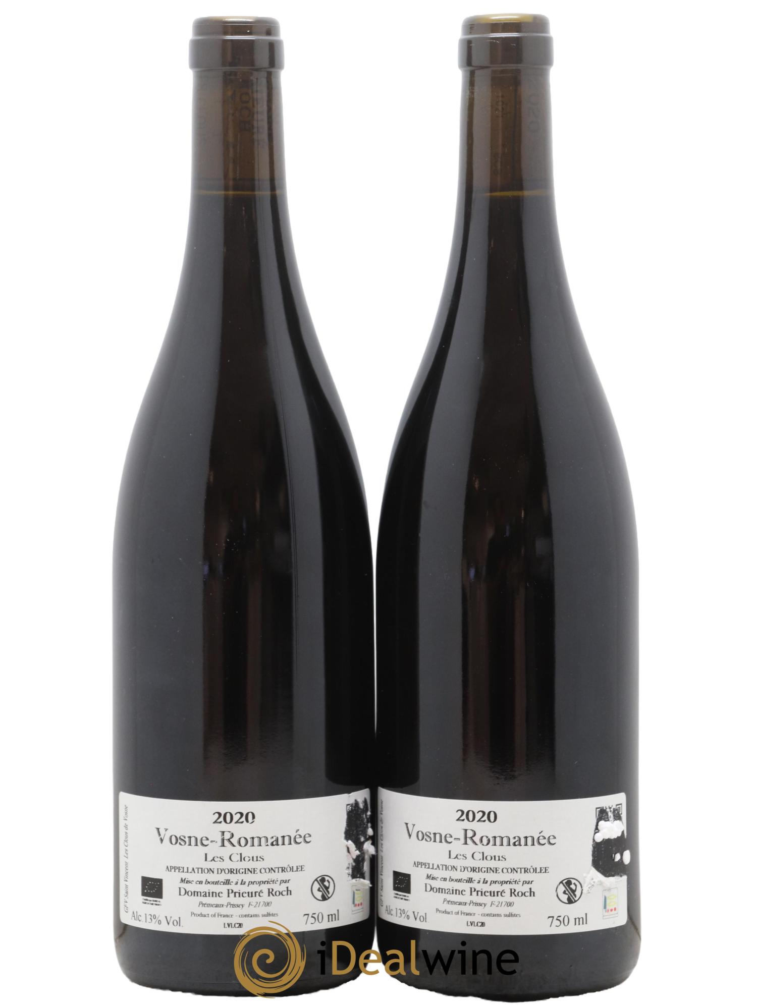 Vosne-Romanée GFV Saint Vincent Les Clous De Vosne Prieure Roch 2020 - Lot de 2 bouteilles - 1
