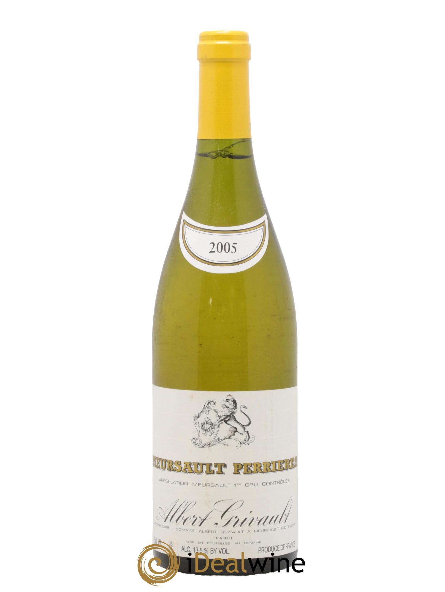 Meursault 1er Cru Perrières Albert Grivault 2005 - Lot de 1 bouteille - 0