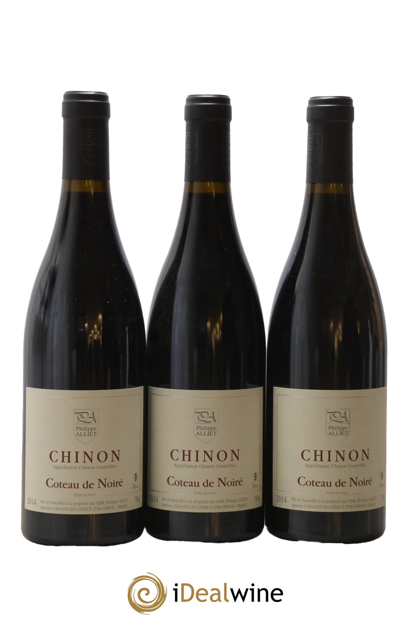 Chinon Coteau de Noiré Philippe Alliet 2014 - Lotto di 3 bottiglie - 0