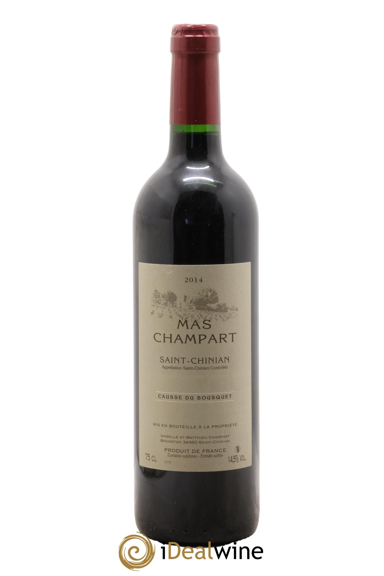 Saint-Chinian Mas Champart Causse du Bousquet Isabelle et Mathieu Champart 2014 - Posten von 1 Flasche - 0