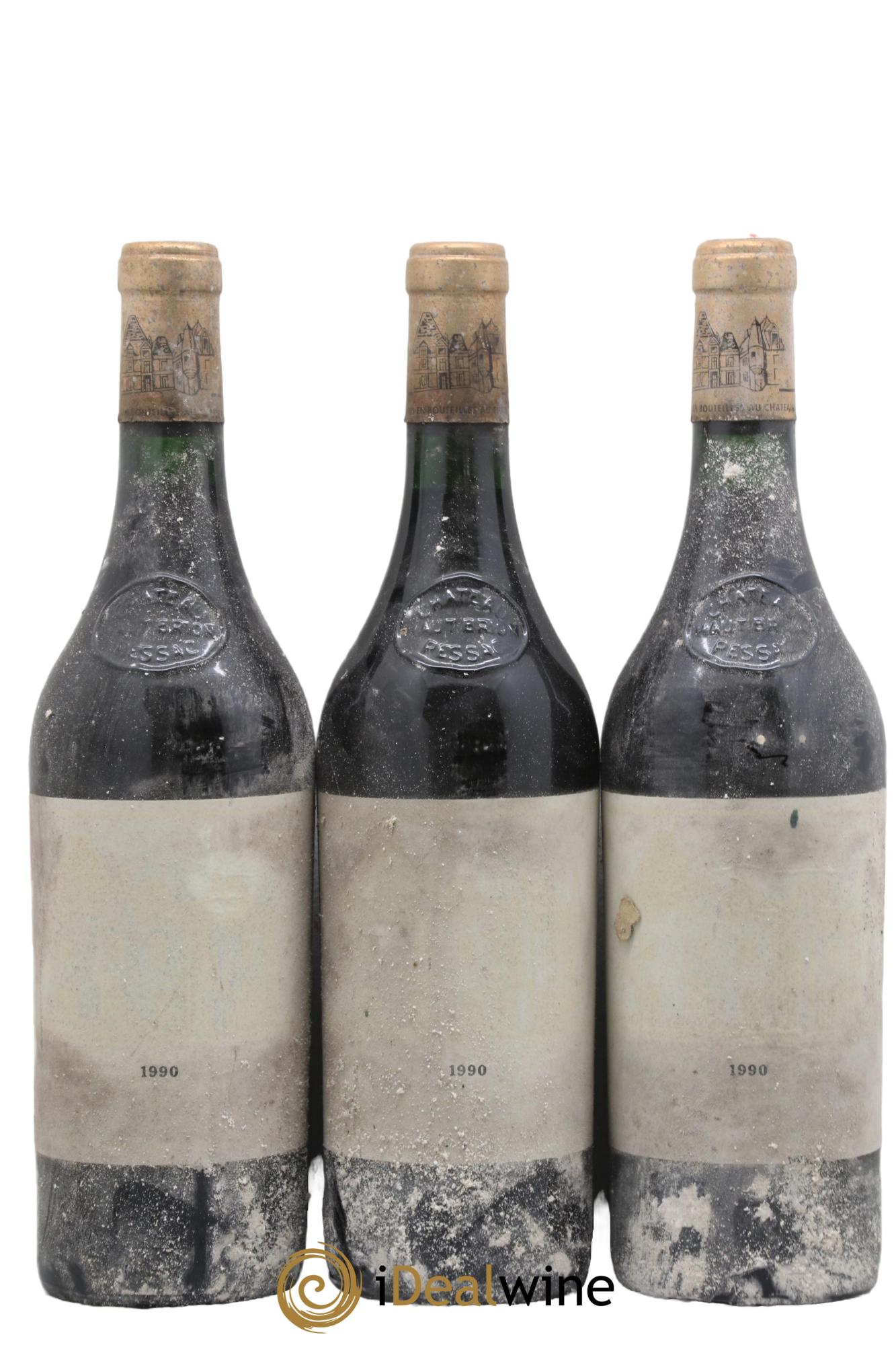 Château Haut Brion 1er Grand Cru Classé 1990 - Lot de 3 bouteilles - 0