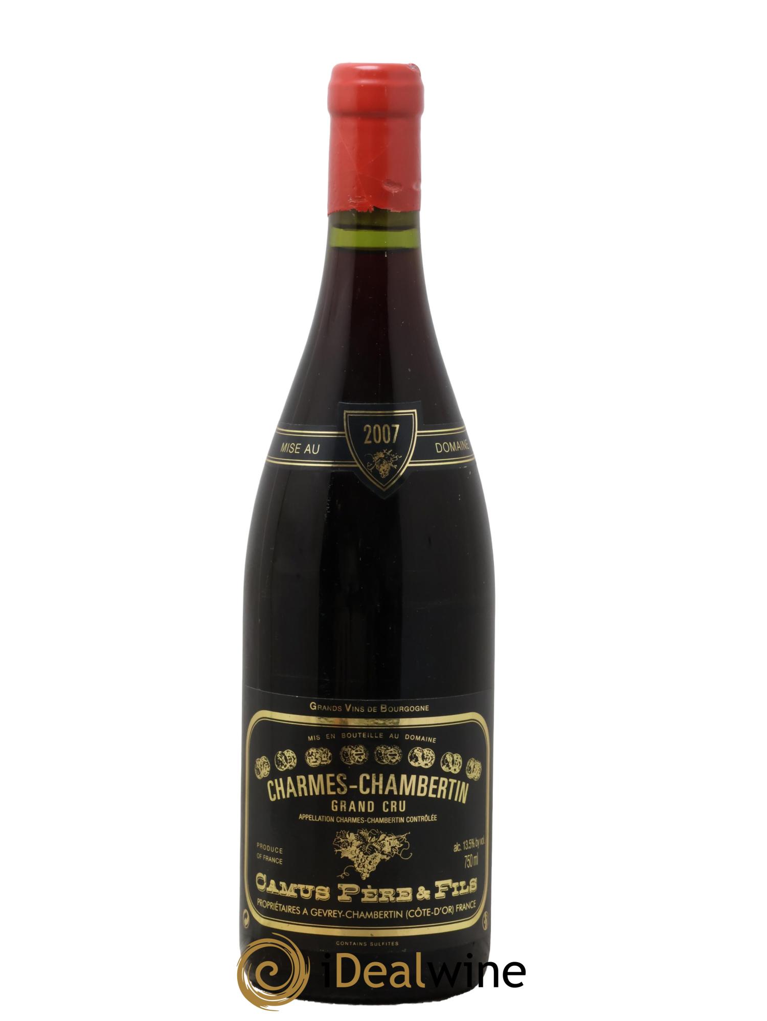 Charmes-Chambertin Grand Cru Camus Père et Fils (Domaine) 2007 - Lot de 1 bouteille - 0