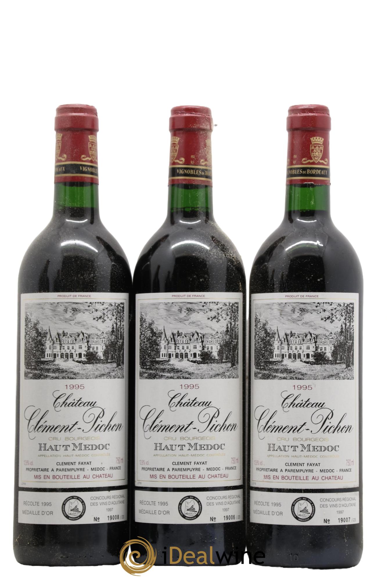 Château Clément-Pichon Cru Bourgeois 1995 - Lot de 6 bouteilles - 1
