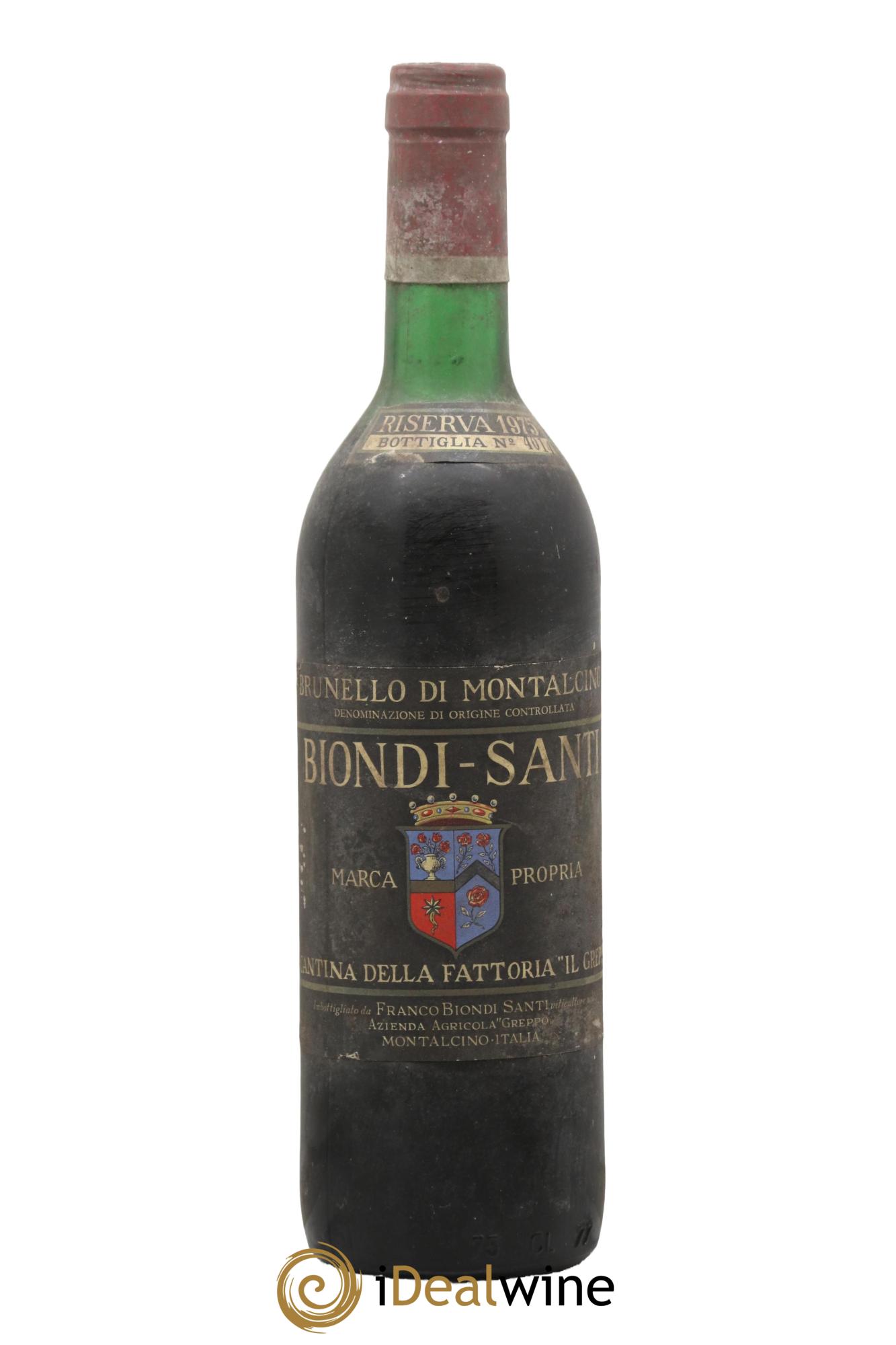 Brunello di Montalcino DOCG Riserva Biondi-Santi Tenuta Greppo 1975 - Lot of 1 bottle - 0