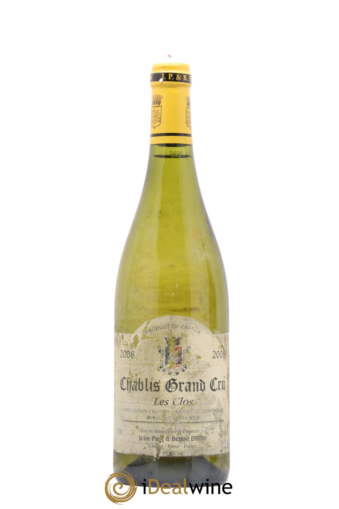 Chablis Grand Cru Les Clos Jean-Paul & Benoît Droin (Domaine) 2008 - Lotto di 1 bottiglia - 0