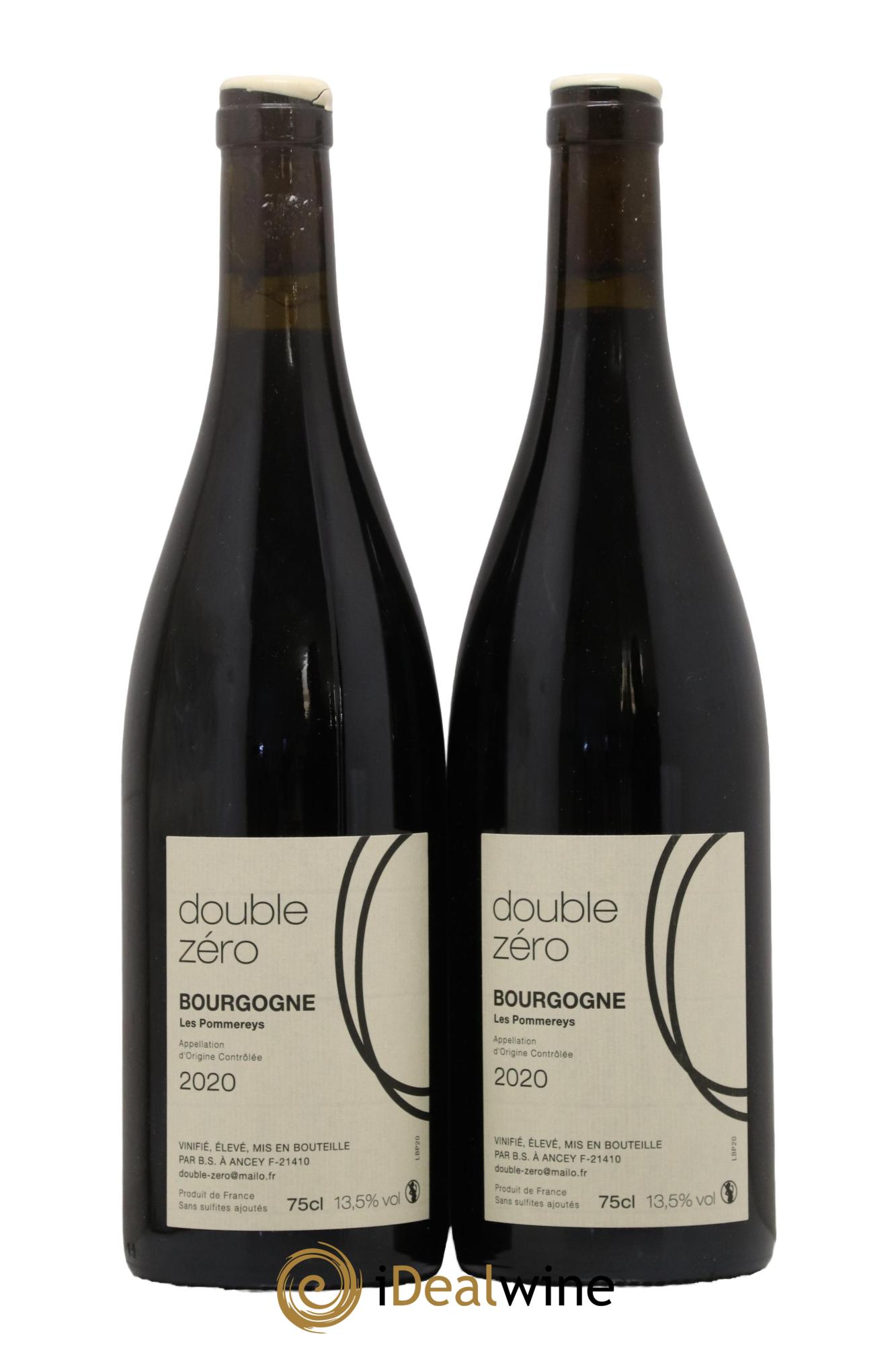 Bourgogne Les Pommereys Double Zéro 2020 - Lot de 2 bouteilles - 0
