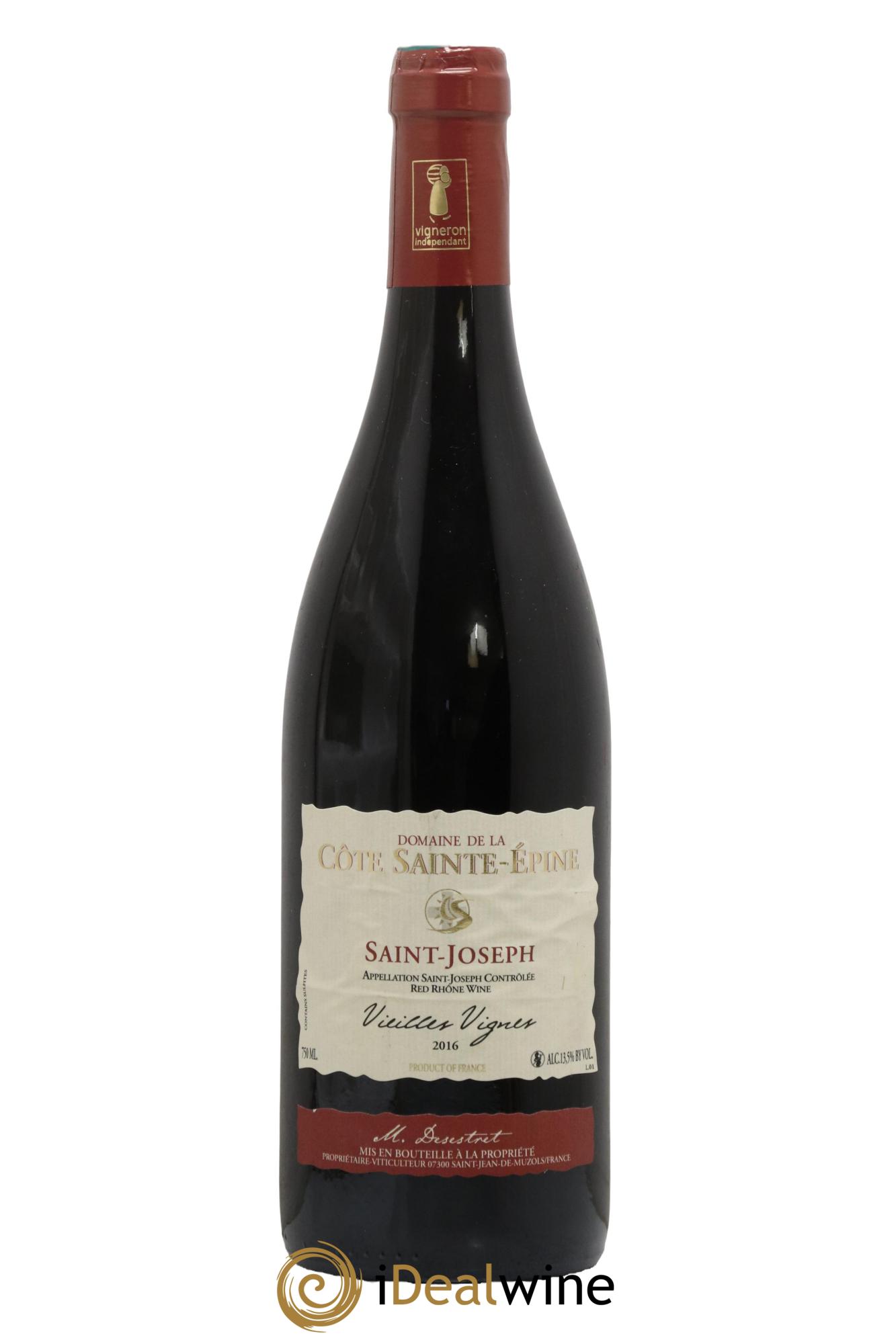 Saint-Joseph Côte Sainte-Epine Vieilles Vignes 2016 - Lot de 1 bouteille - 0