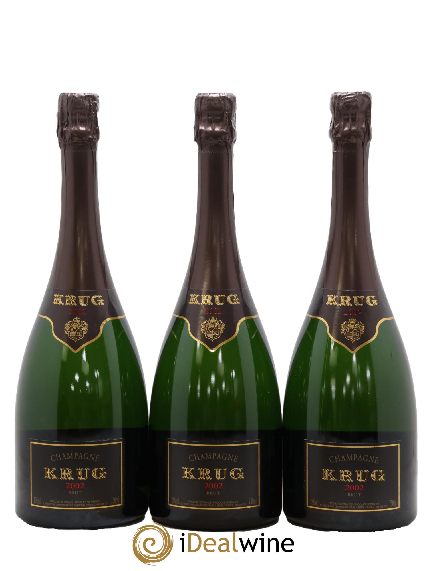 Vintage Krug 2002 - Lot de 3 bouteilles - 0