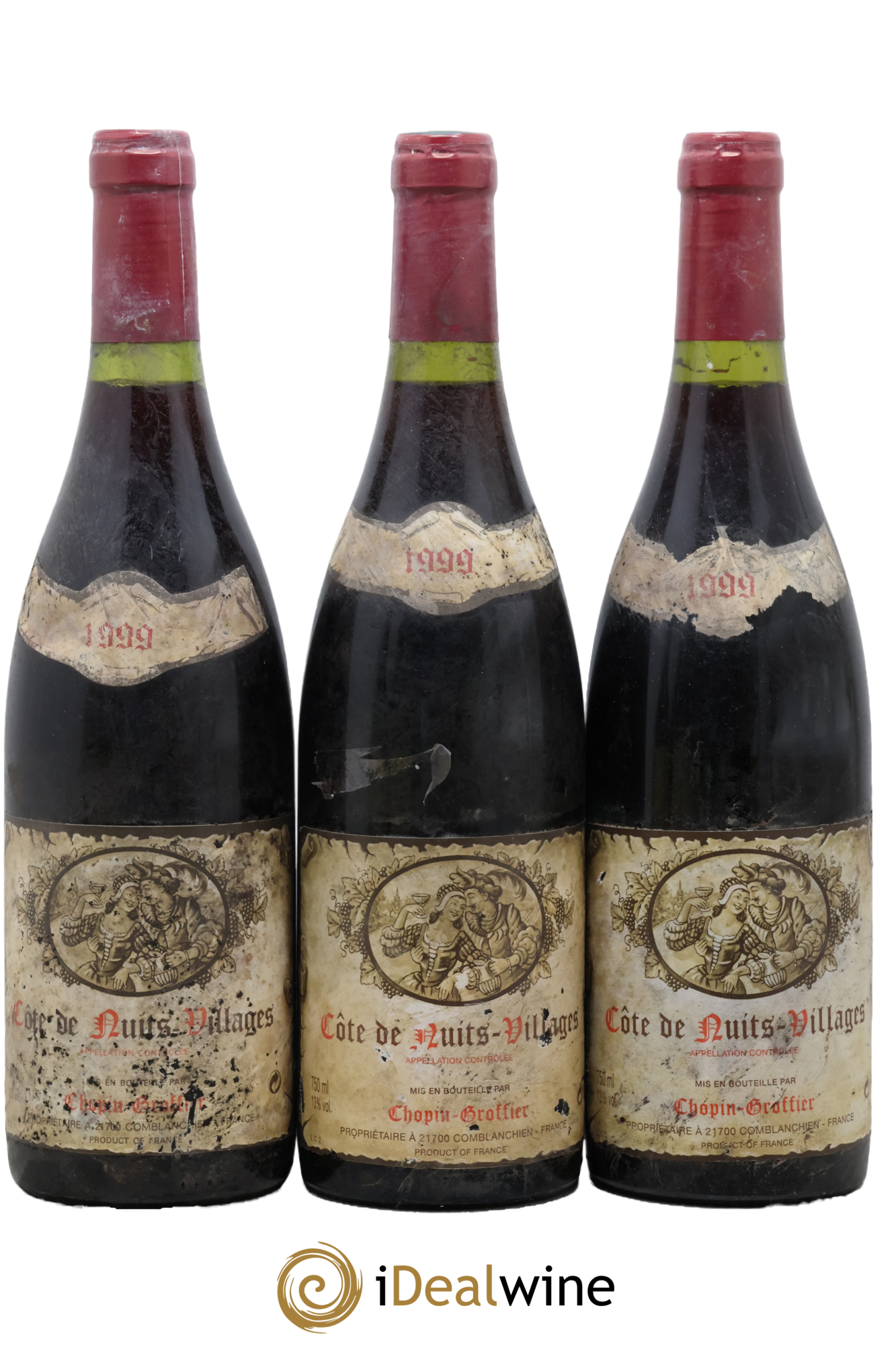 Côte de Nuits-Villages Chopin-Groffier 1999 - Lot de 3 bouteilles - 0