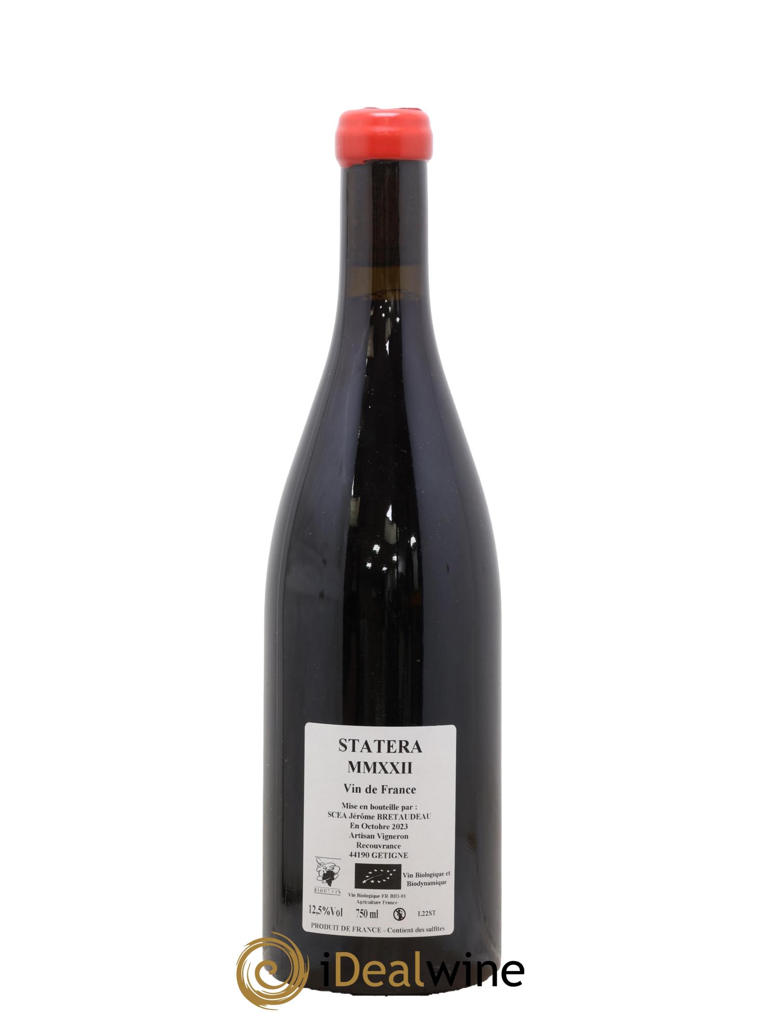 Vin de France Statera Jérôme Bretaudeau - Domaine de Bellevue 2022 - Lot de 1 bouteille - 1