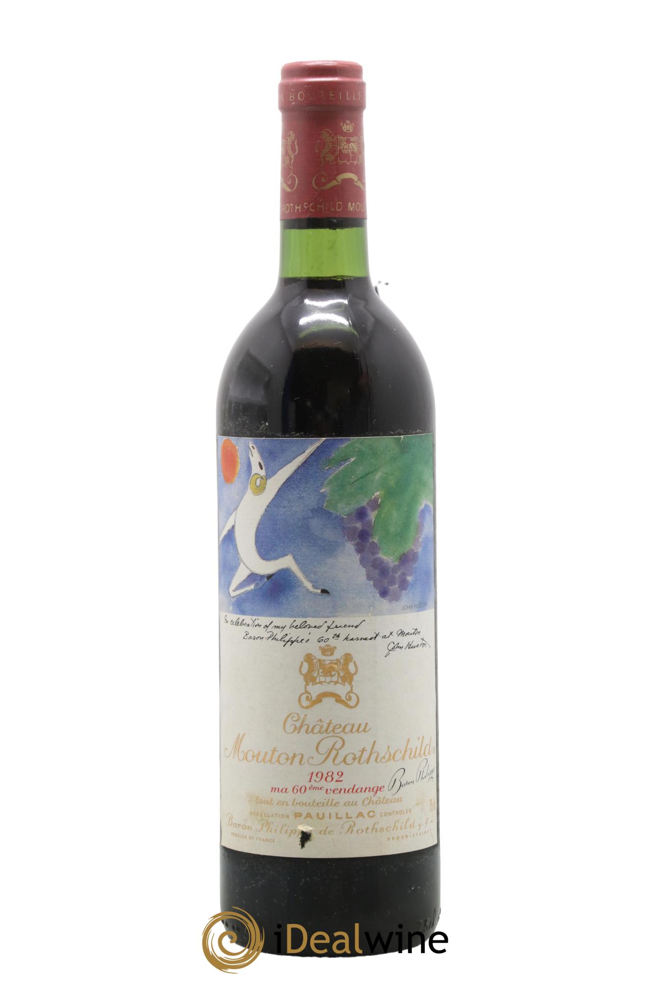 Château Mouton Rothschild 1er Grand Cru Classé 1982 - Lot de 1 bouteille - 0