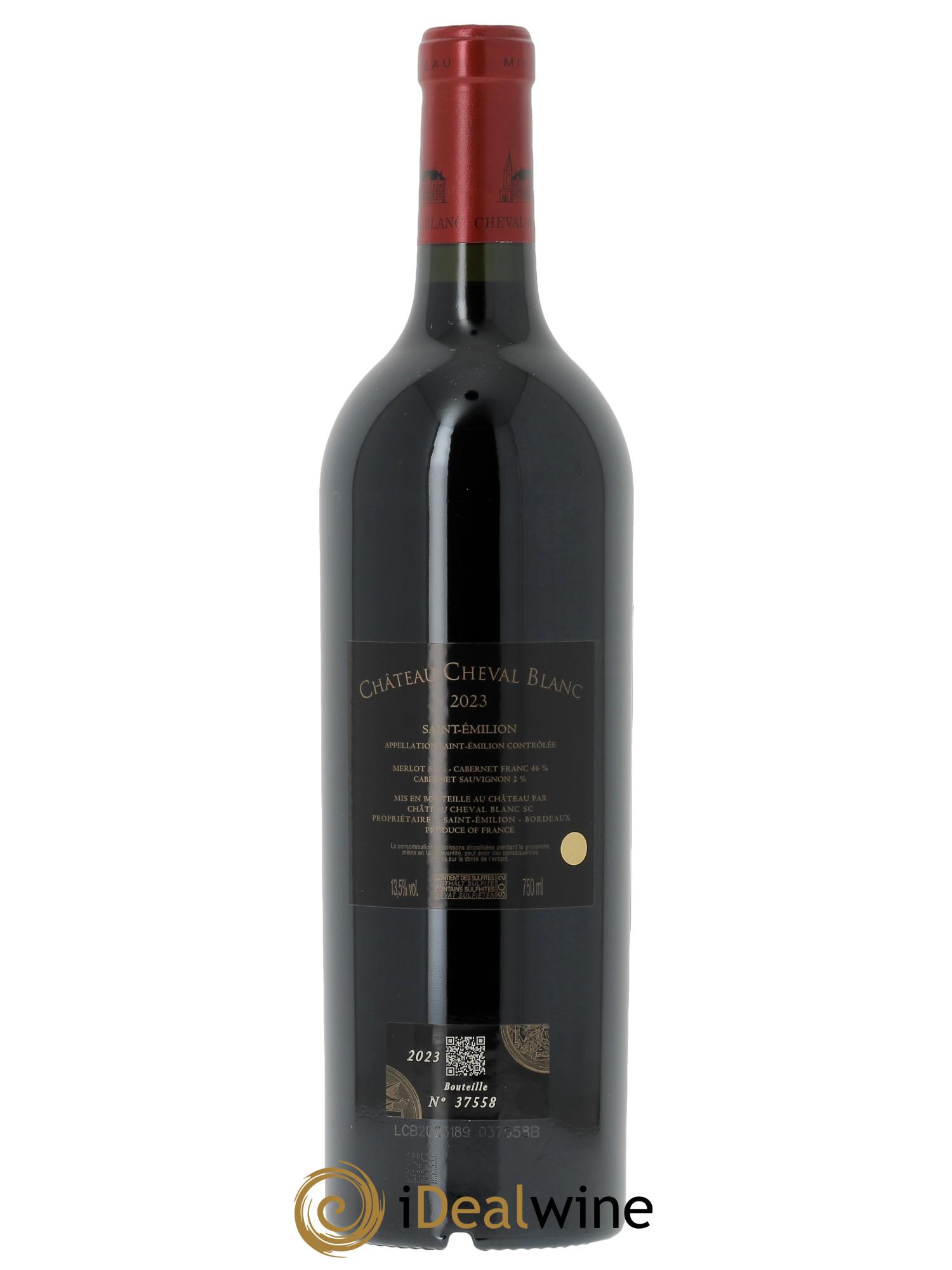 Château Cheval Blanc 1er Grand Cru Classé A (CBO à partir de 3 bts) 2023 - Lot de 1 bouteille - 1