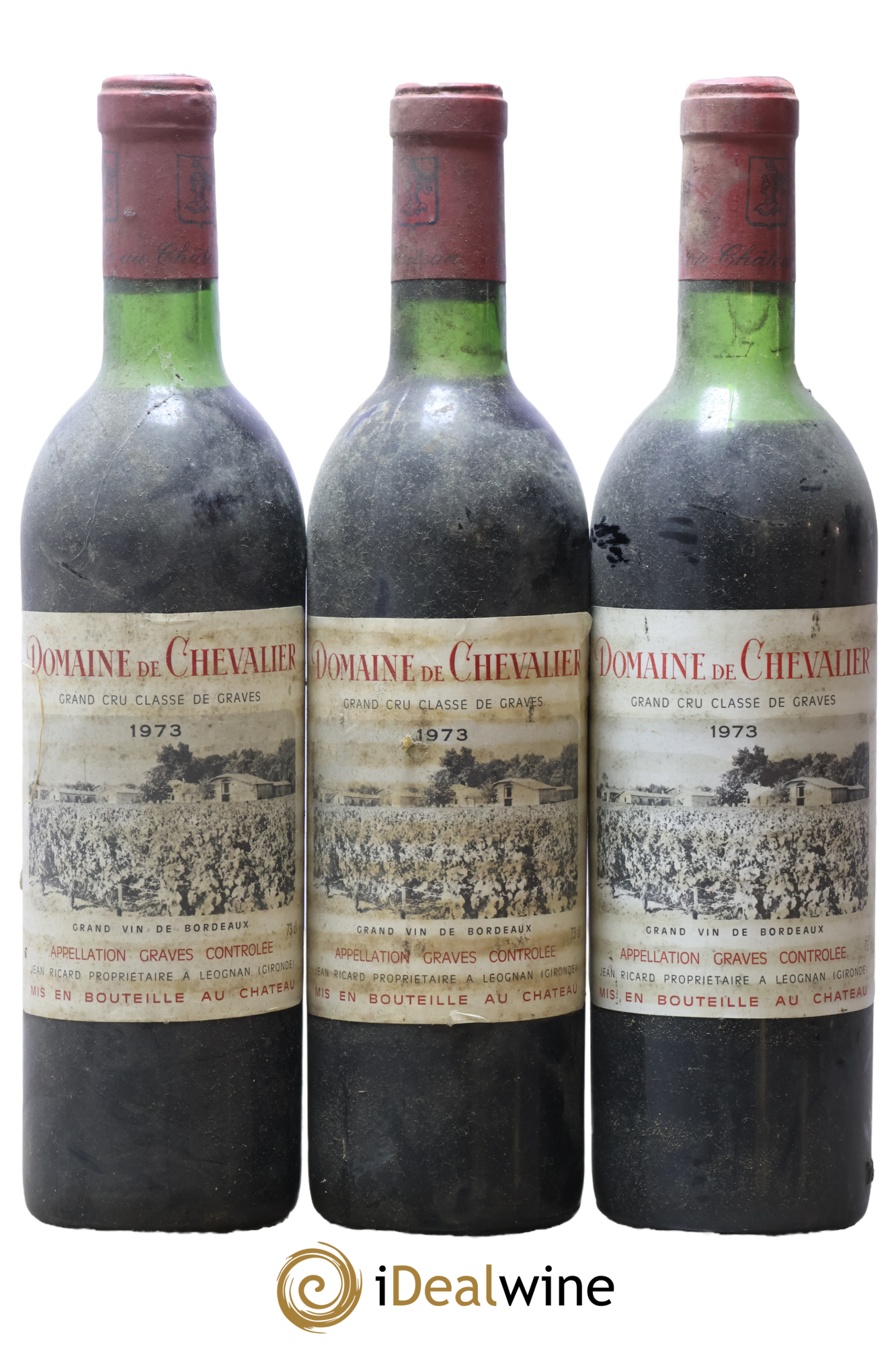 Domaine de Chevalier Cru Classé de Graves 1973 - Lot of 3 bottles - 0