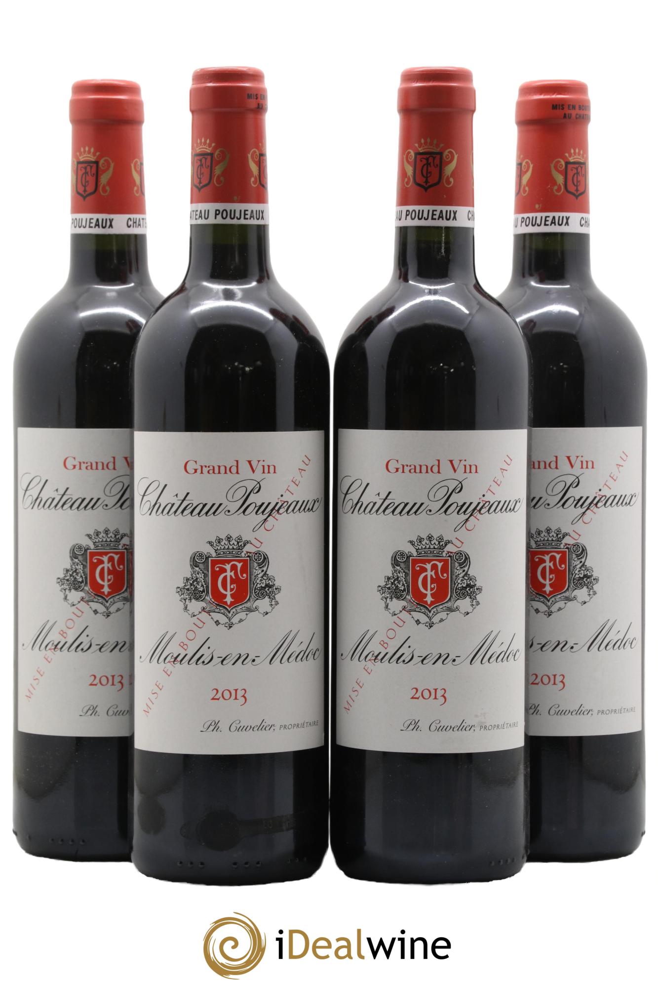 Château Poujeaux 2013 - Lot of 4 bottles - 0