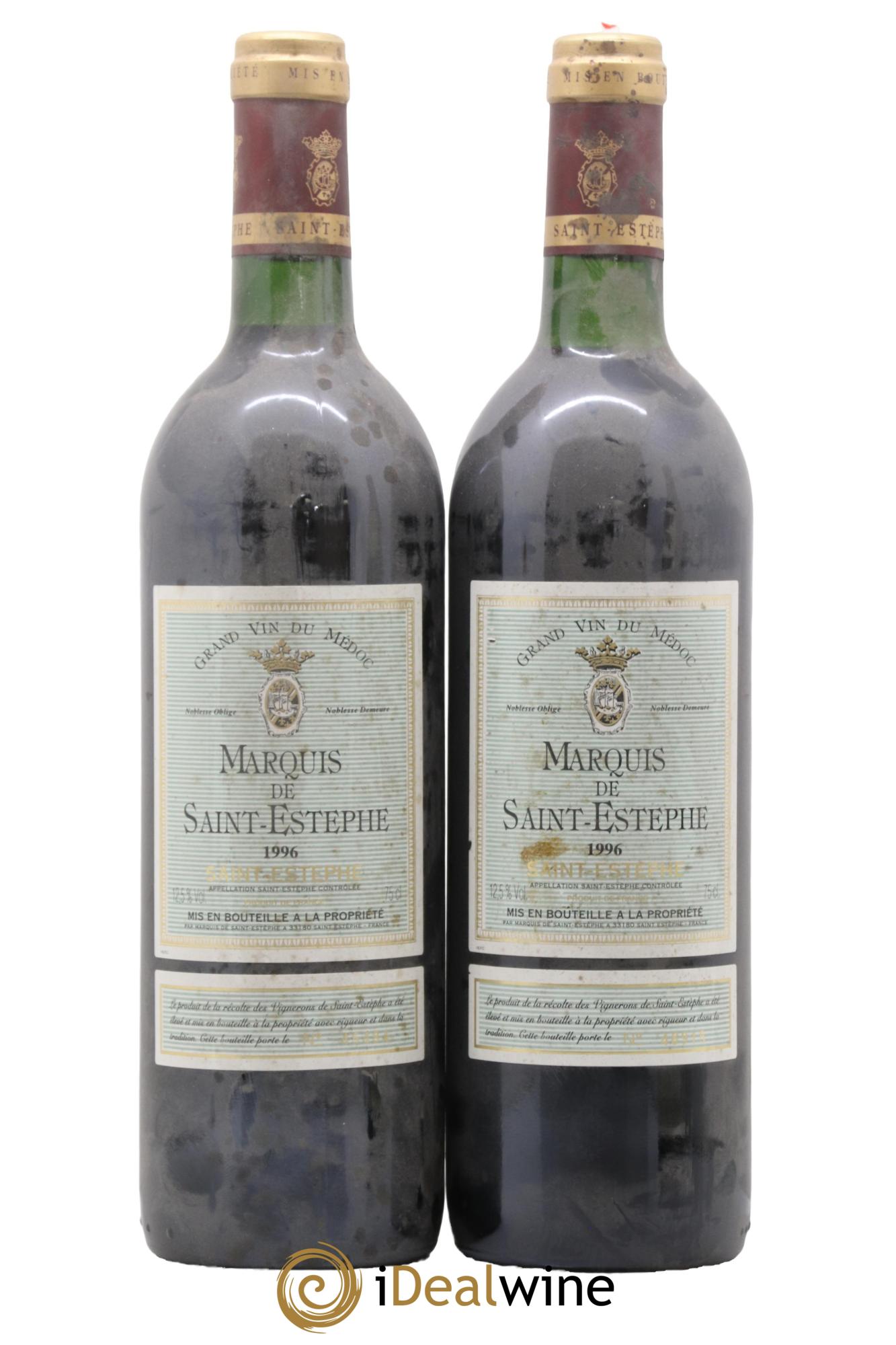 Marquis de Saint Estèphe 1996 - Lotto di 2 bottiglie - 0