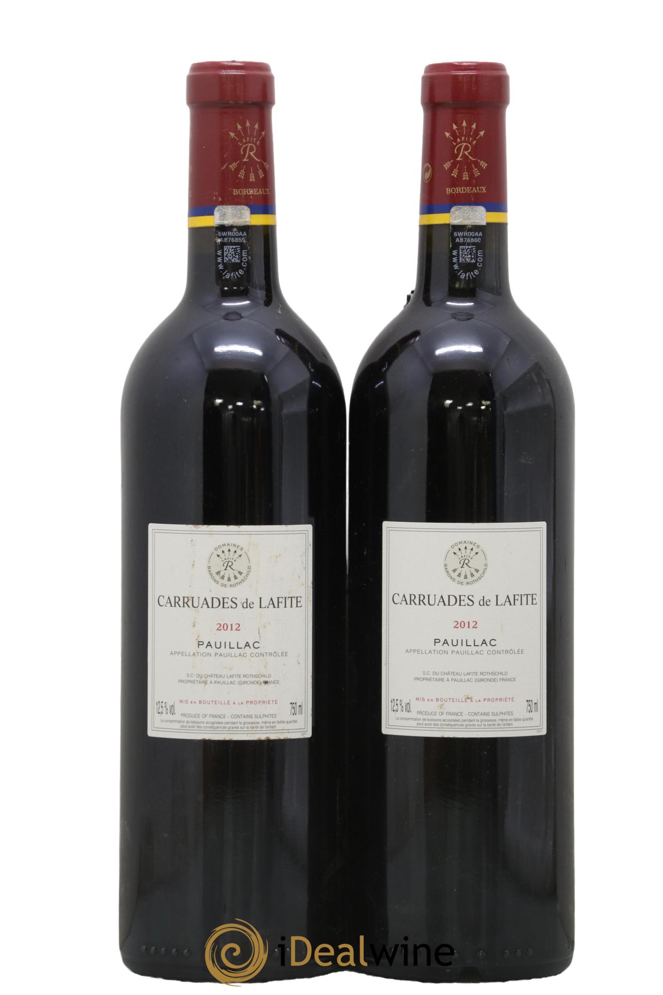 Carruades de Lafite Rothschild Second Vin 2012 - Lot of 2 bottles - 1
