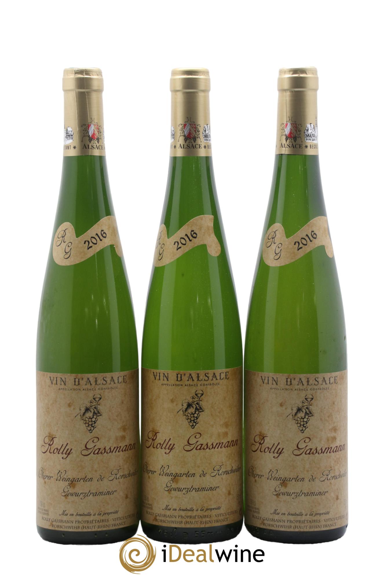 Alsace Gewürztraminer Oberer Weingarten De Rorschwihr Rolly-Gassmann 2016 - Lotto di 3 bottiglie - 0