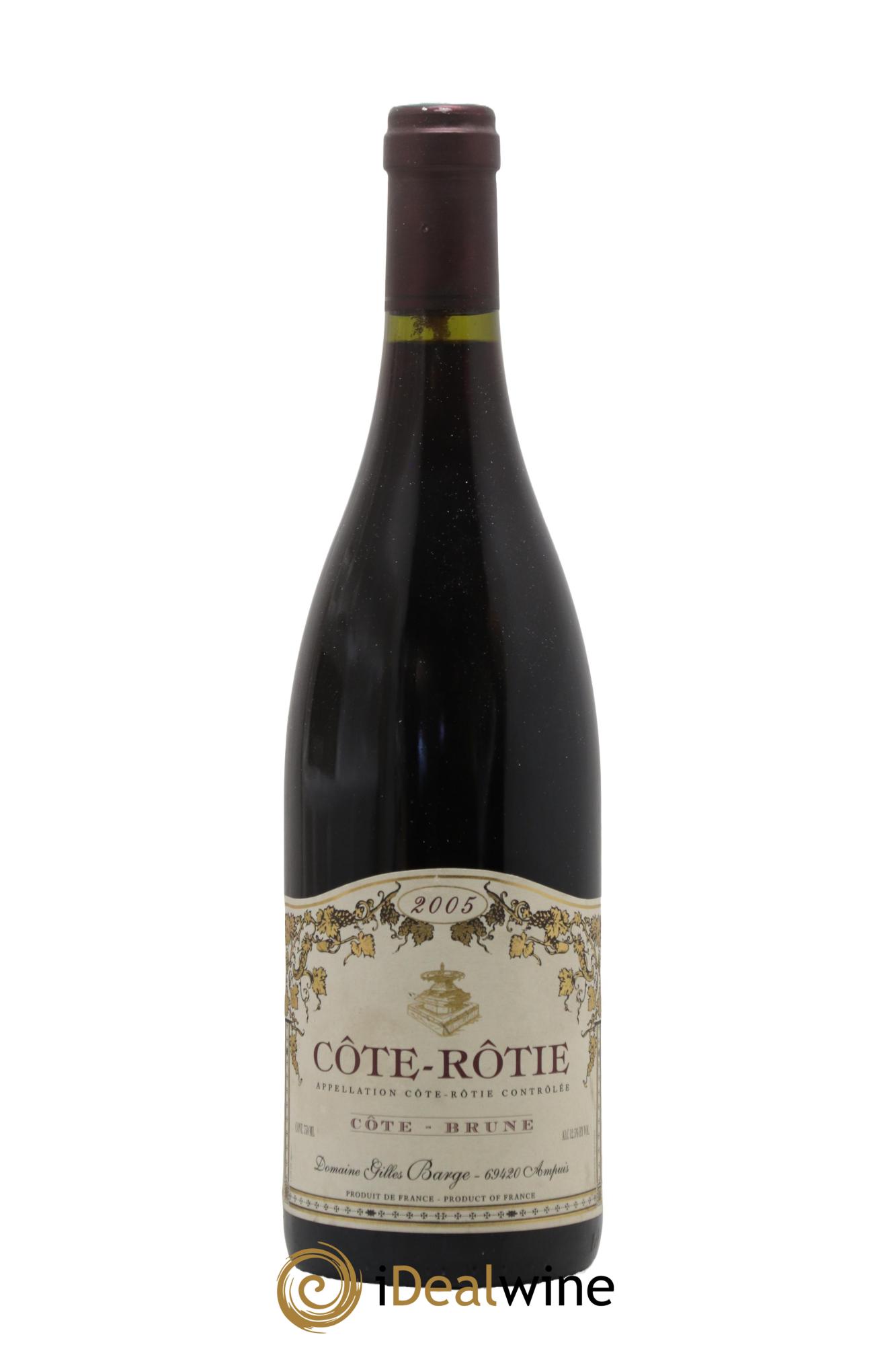 Côte-Rôtie Côte Brune Domaine Gilles Barge 2005 - Lot de 1 bouteille - 0