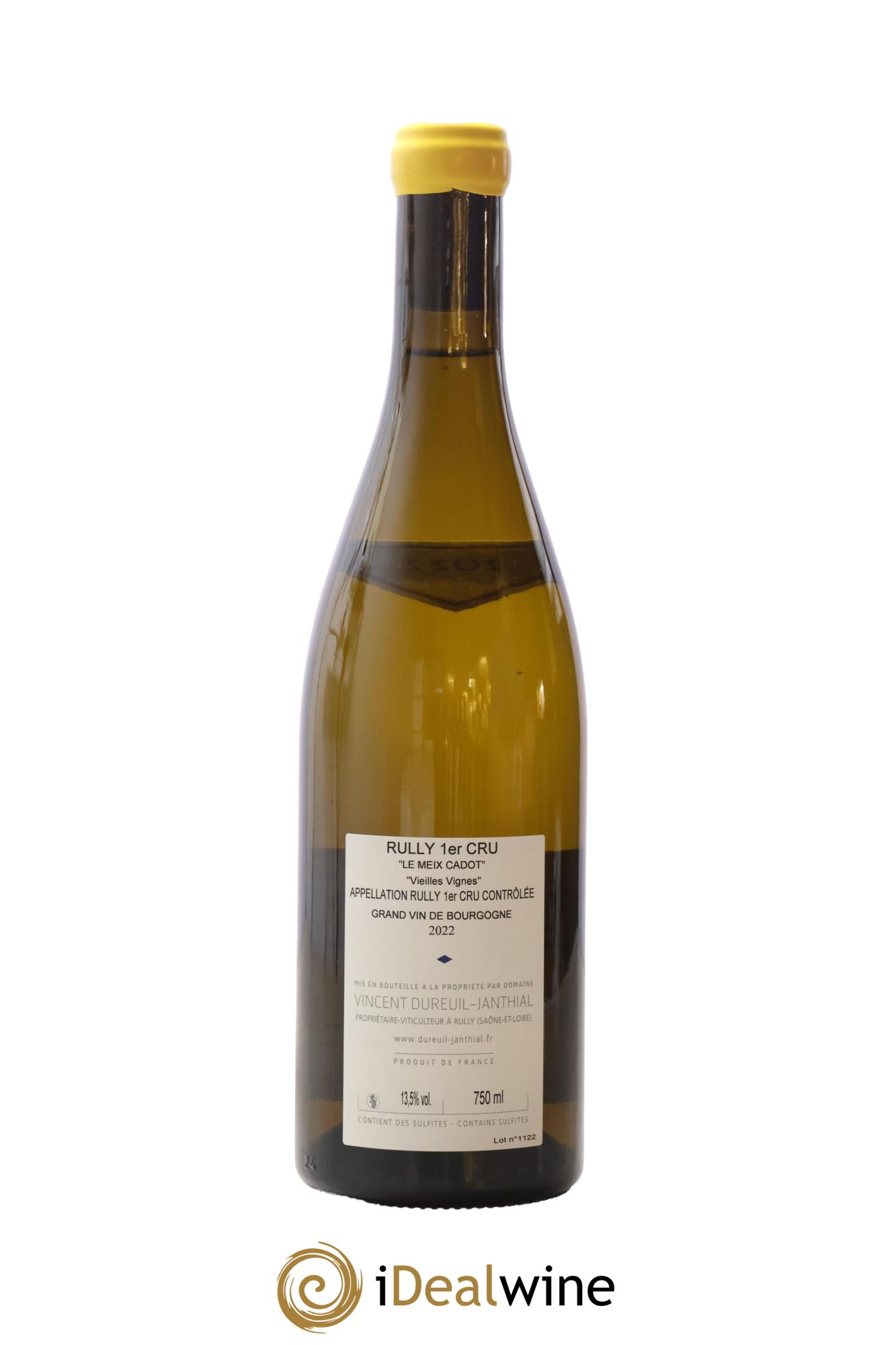 Rully 1er Cru Le Meix Cadot Vieilles Vignes Vincent Dureuil-Janthial 2022 - Posten von 1 Flasche - 1