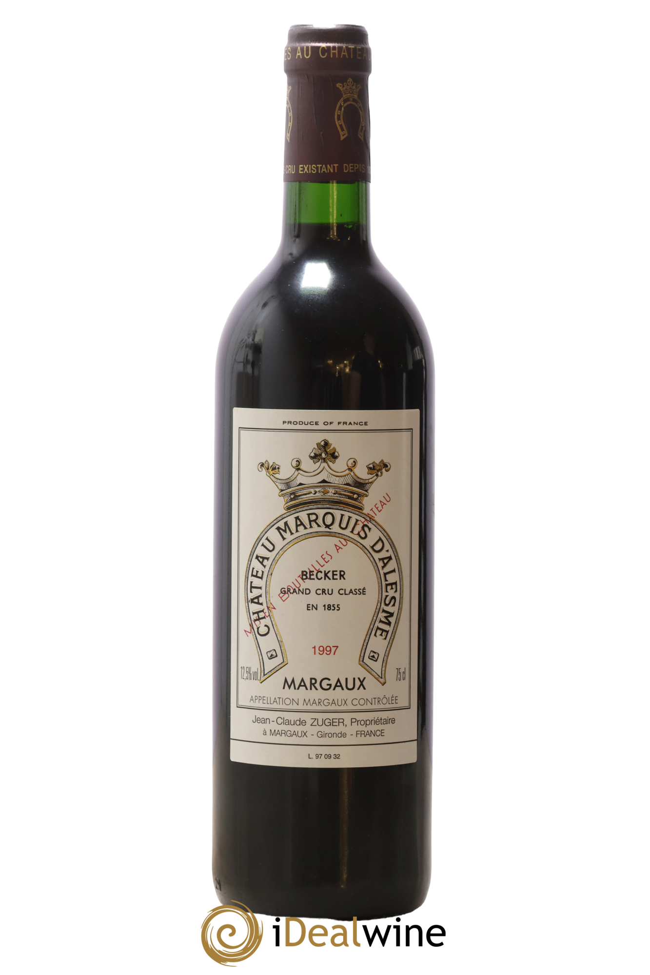 Château Marquis d'Alesme 1997 - Lot de 1 bouteille - 0